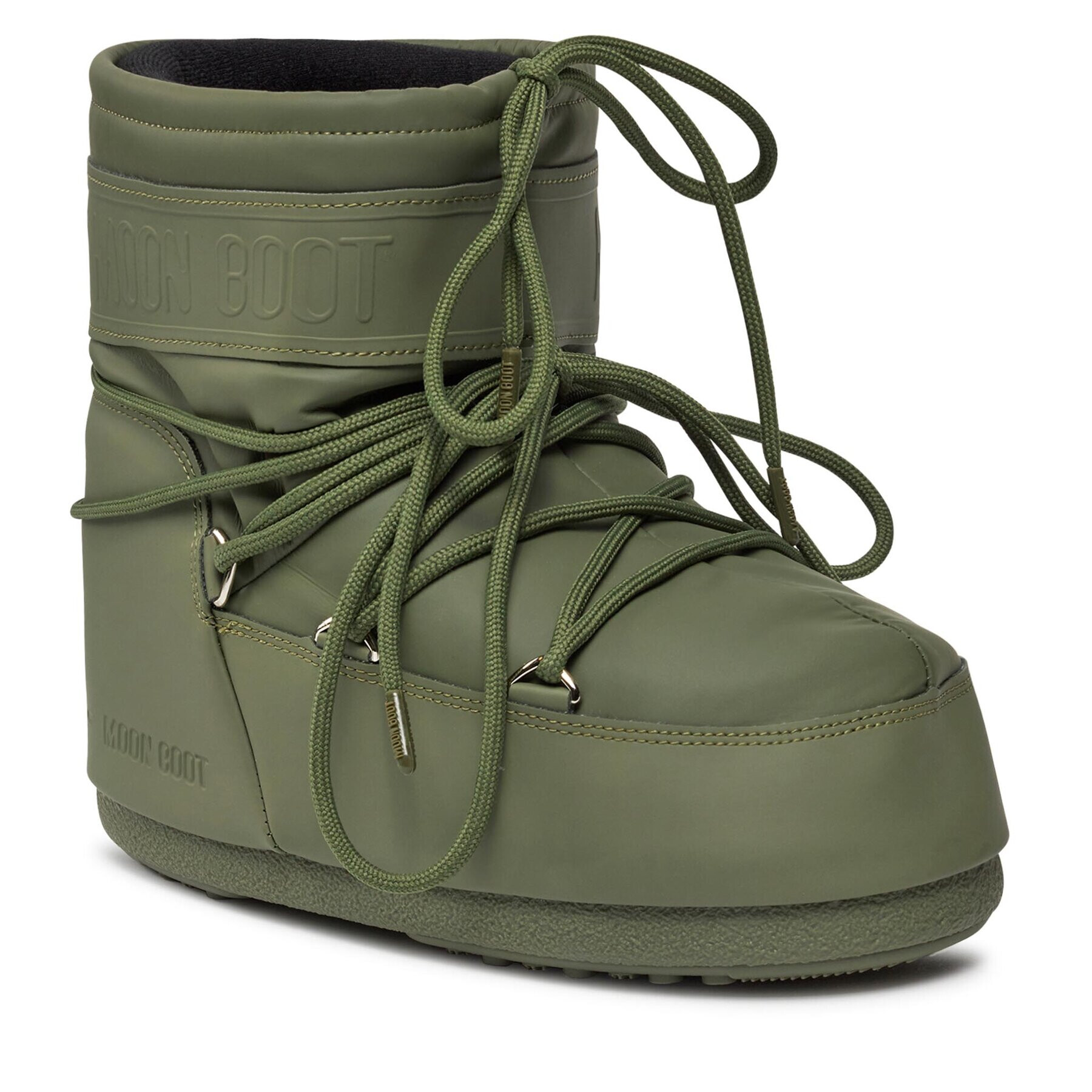 Moon Boot Škornji za sneg Low Rubber 14093800002 D Khaki - Pepit.si