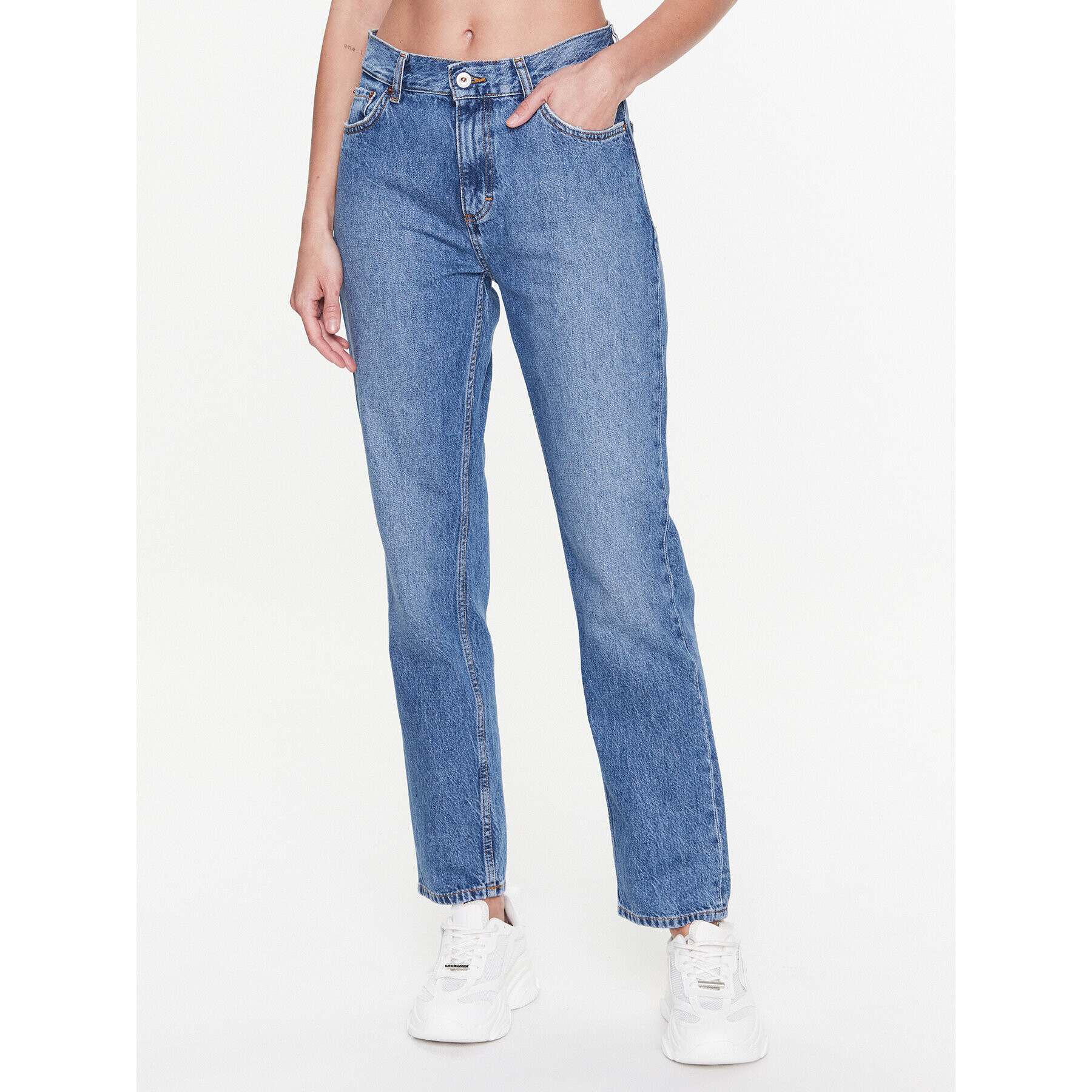 Mustang Jeans hlače Brooke 1013427 Modra Regular Fit - Pepit.si