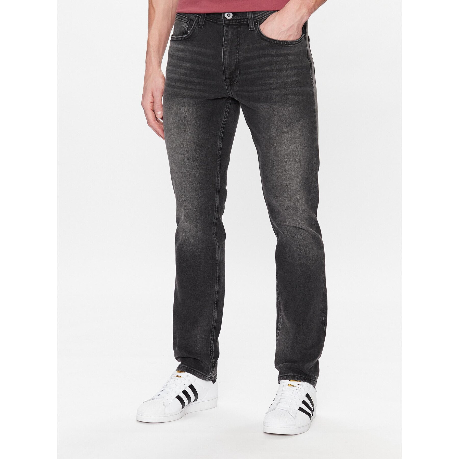 Mustang Jeans hlače Orlando 1013410 Siva Slim Fit - Pepit.si