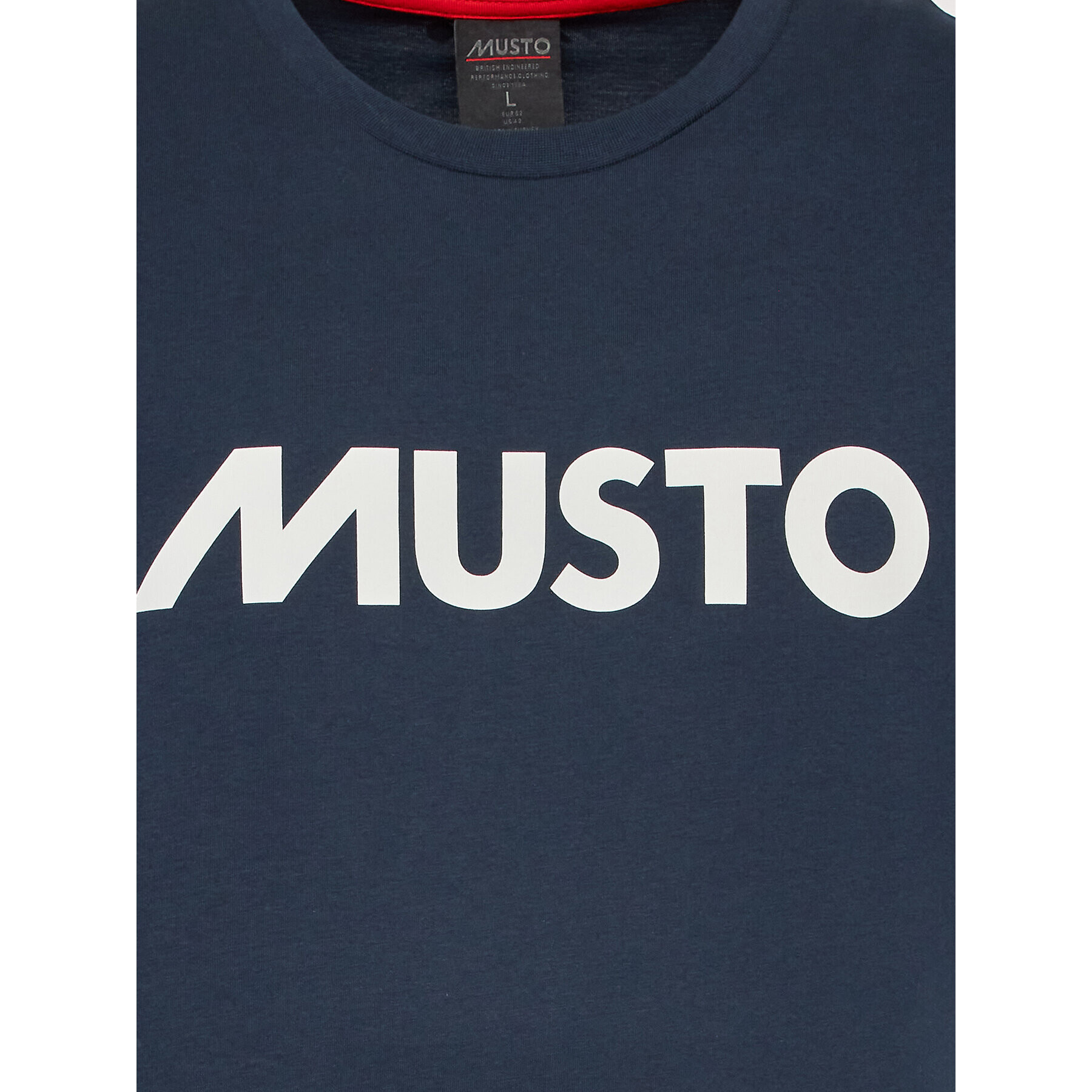 Musto Majica Logo 82451 Mornarsko modra Regular Fit - Pepit.si