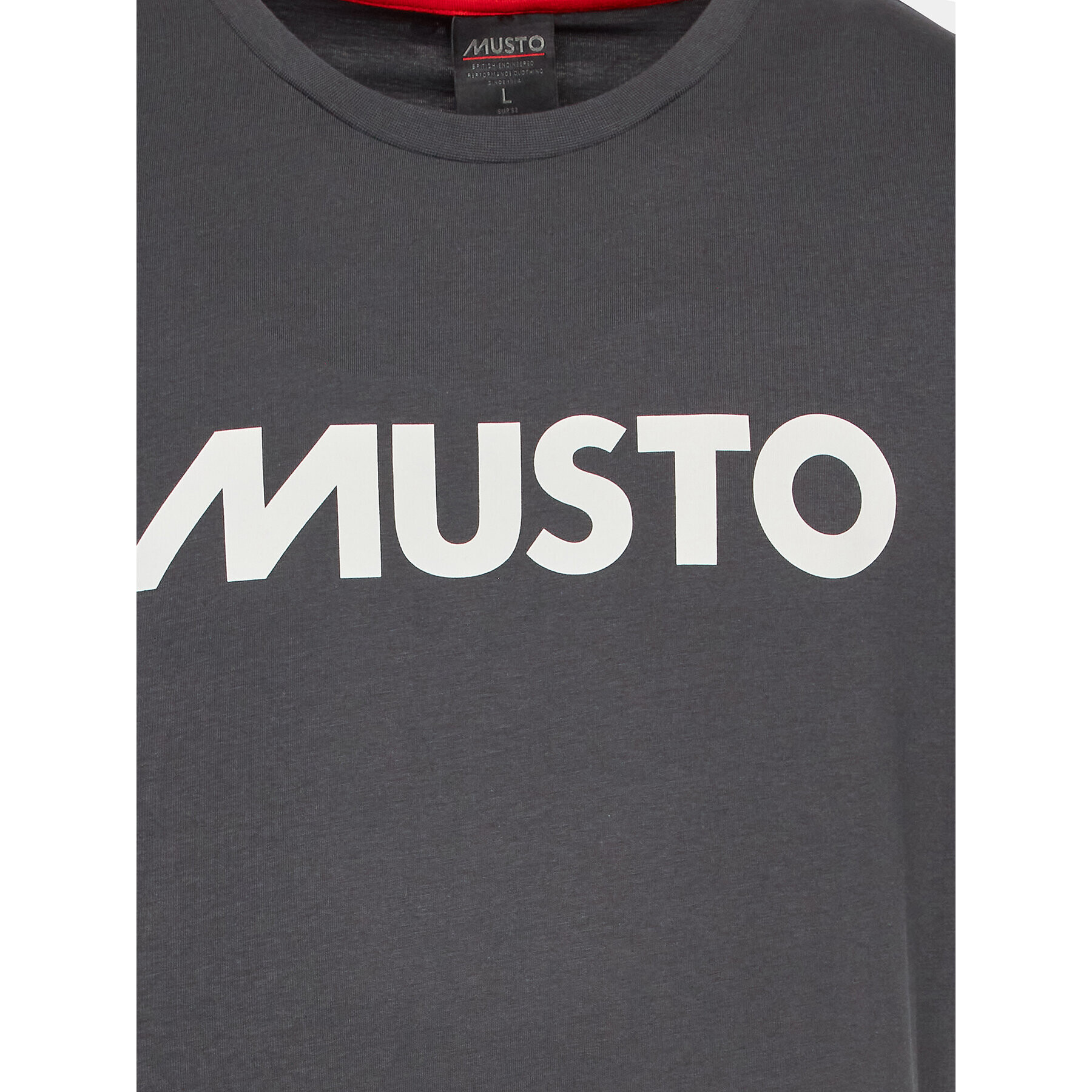 Musto Majica Logo 82451 Siva Regular Fit - Pepit.si