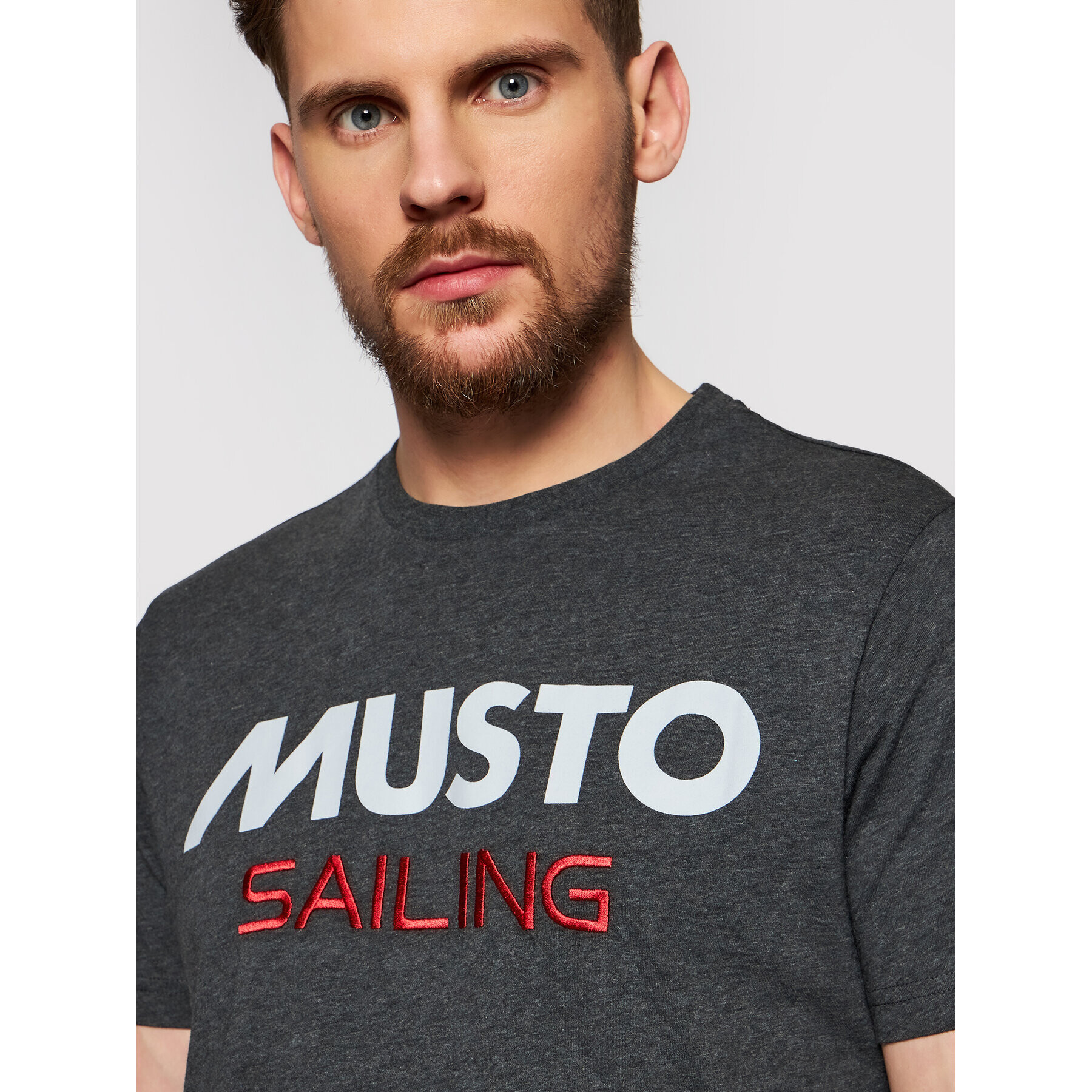 Musto Majica Tee 82020 Siva Regular Fit - Pepit.si