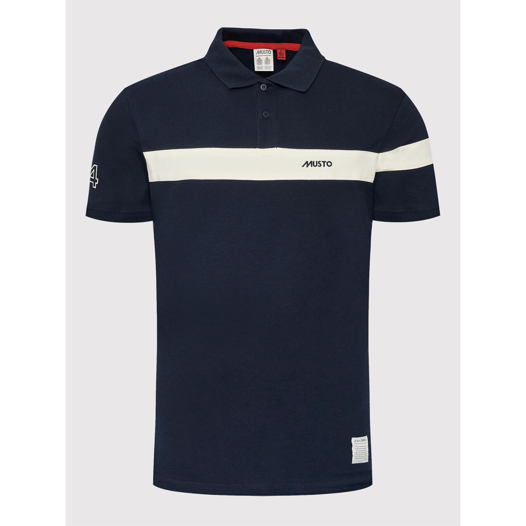 Musto Polo majica 82157 Mornarsko modra Regular Fit - Pepit.si