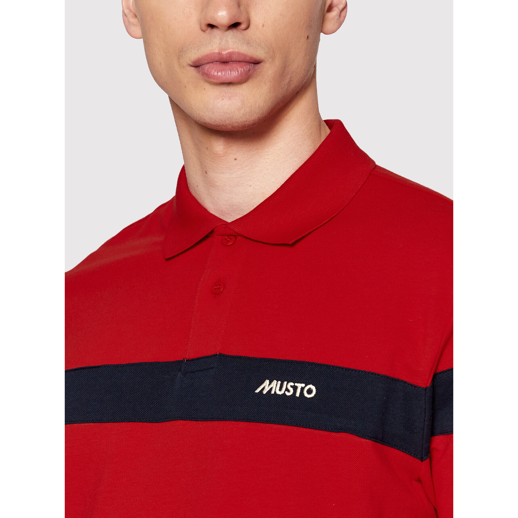 Musto Polo majica 82157 Rdeča Regular Fit - Pepit.si