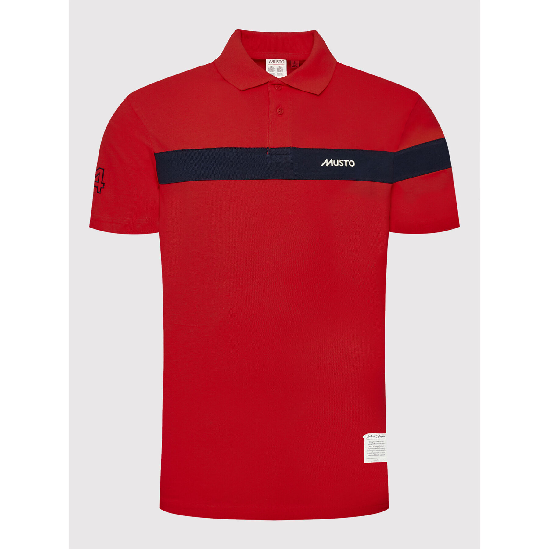 Musto Polo majica 82157 Rdeča Regular Fit - Pepit.si