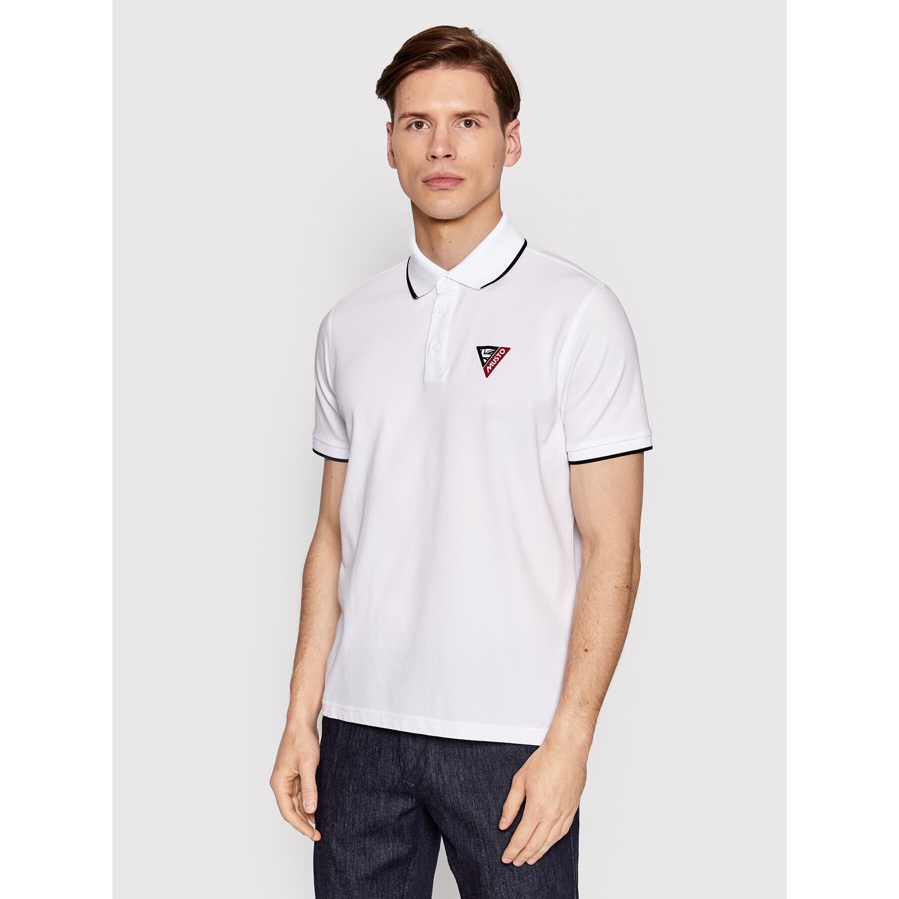 Musto Polo majica 82323 Bela Regular Fit - Pepit.si