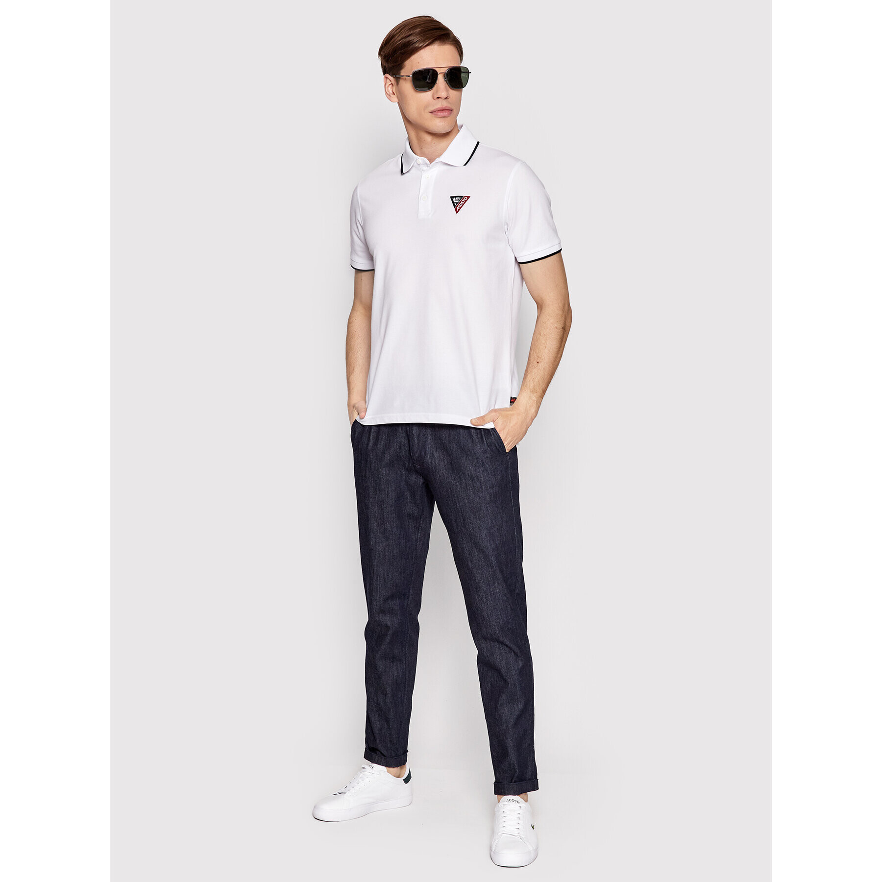 Musto Polo majica 82323 Bela Regular Fit - Pepit.si