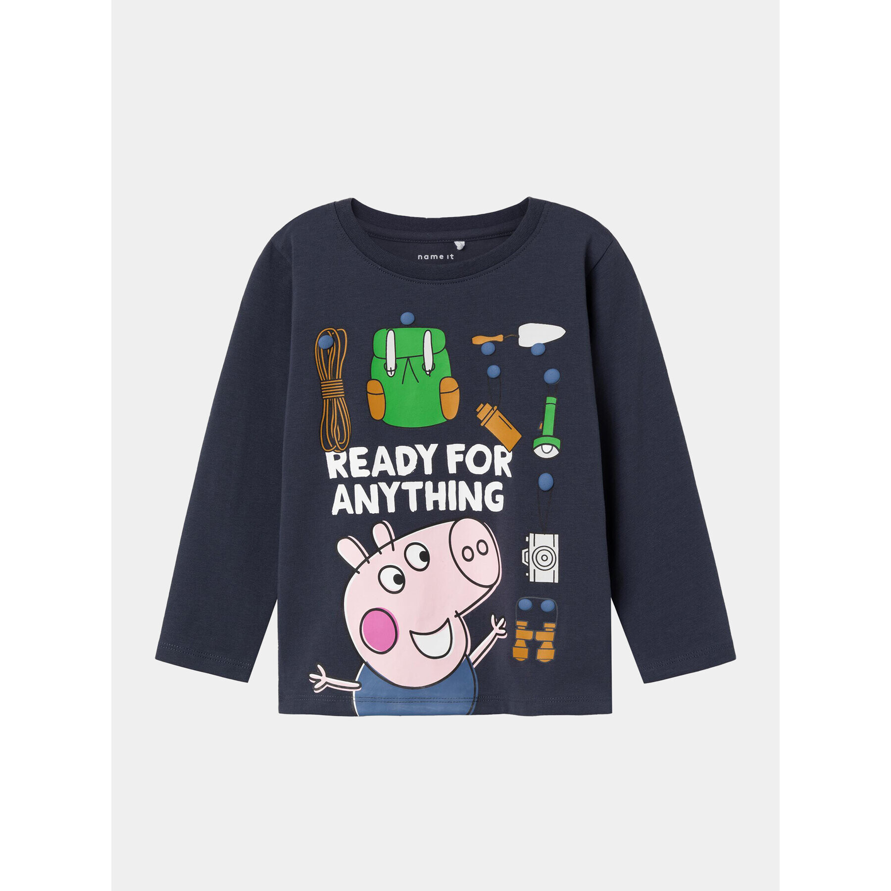 NAME IT Bluza PEPPA PIG Noise 13231079 Mornarsko modra Regular Fit - Pepit.si