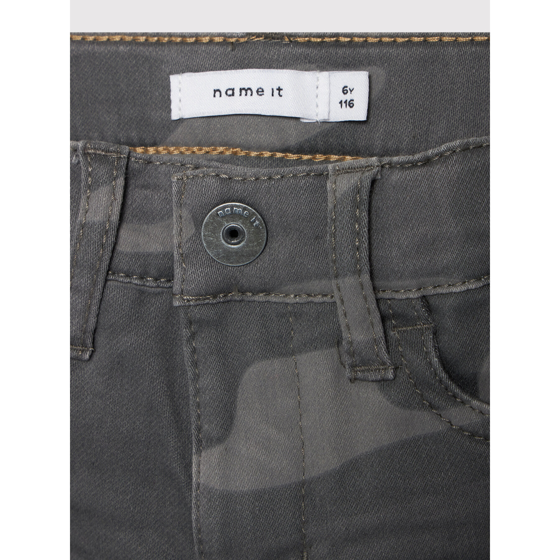 NAME IT Jeans kratke hlače 13200483 Siva Regular Fit - Pepit.si