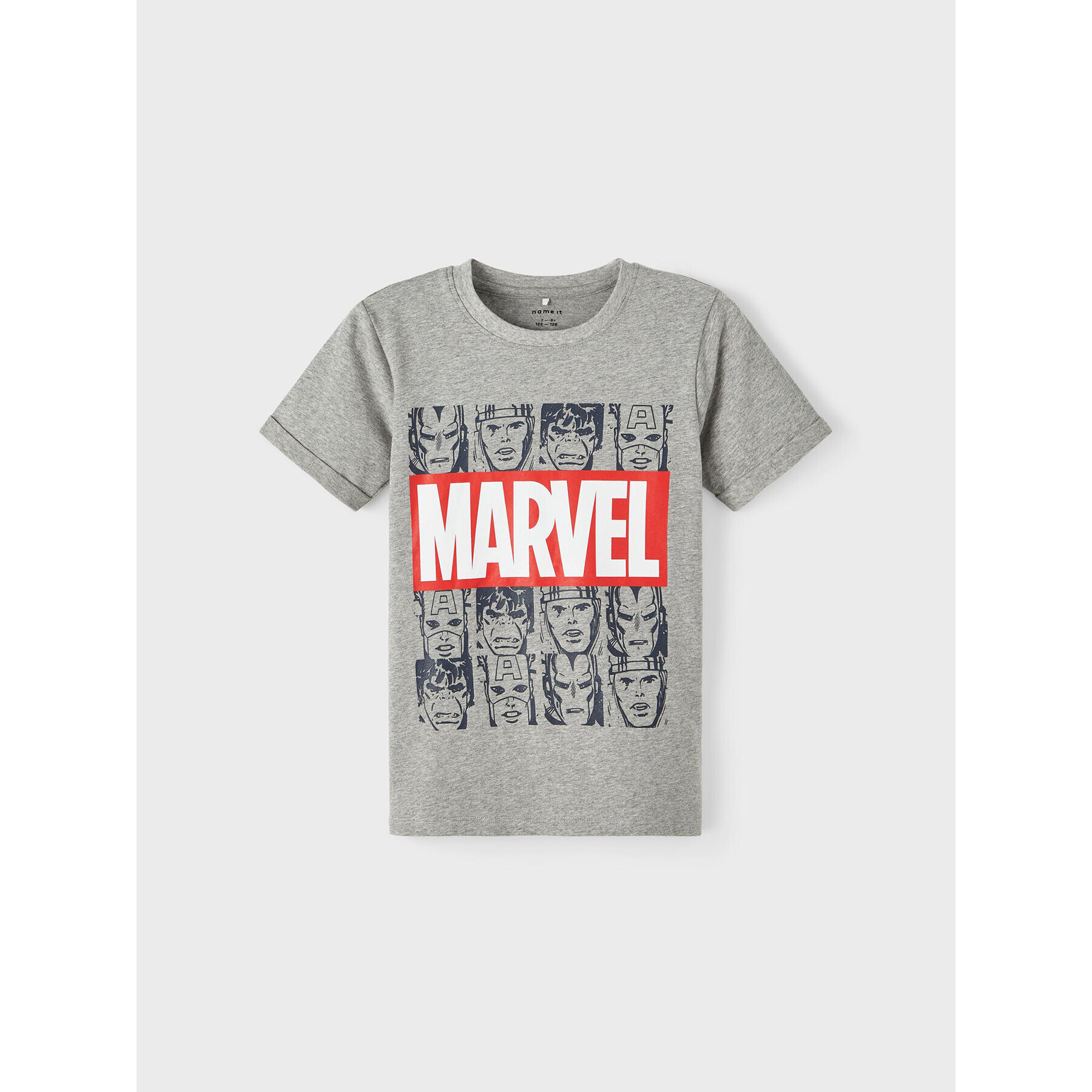 NAME IT Majica MARVEL 13215747 Siva Regular Fit - Pepit.si