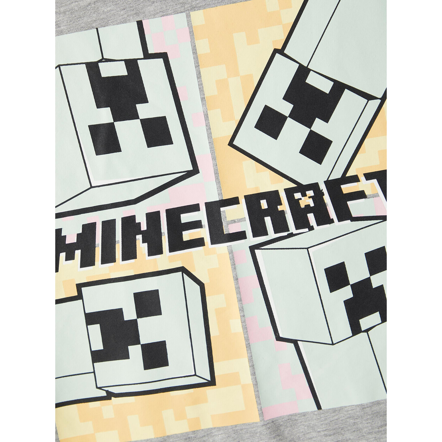 NAME IT Majica MINECRAFT 13205323 Siva Regular Fit - Pepit.si