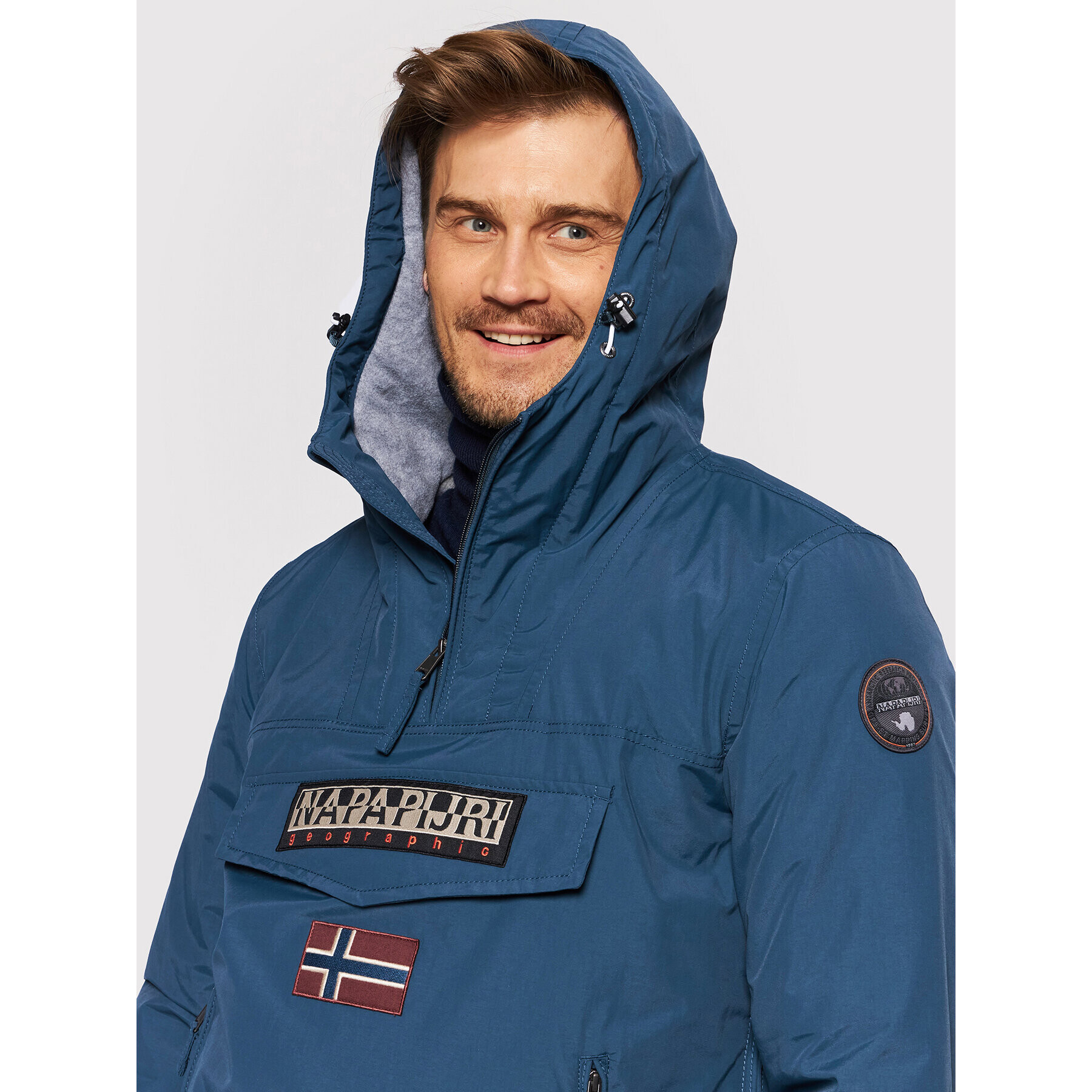 Napapijri Anorak NP0A4EGY Mornarsko modra Regular Fit - Pepit.si