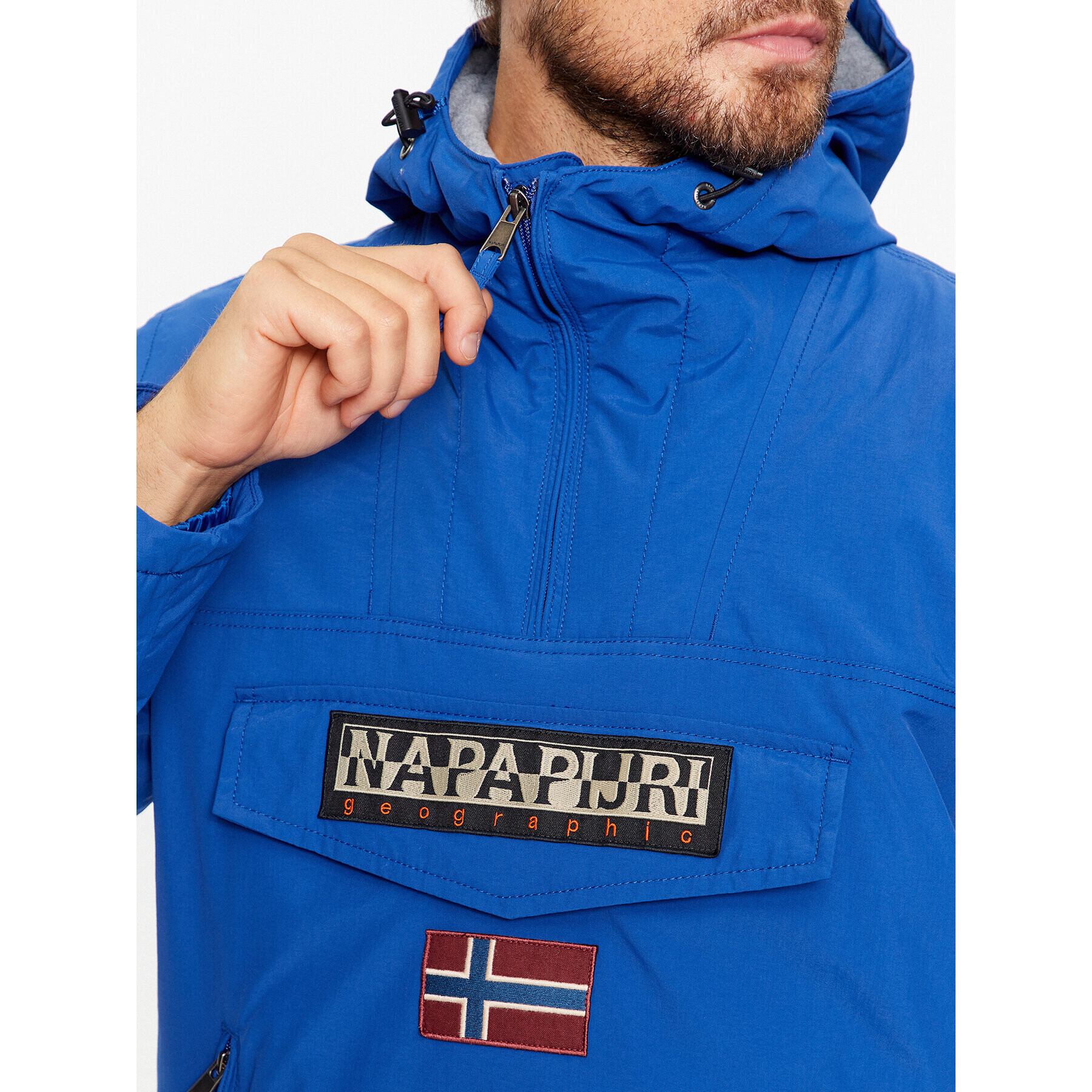 Napapijri Anorak Rainforest Pocket 2 NP0A4GMD Mornarsko modra Regular Fit - Pepit.si