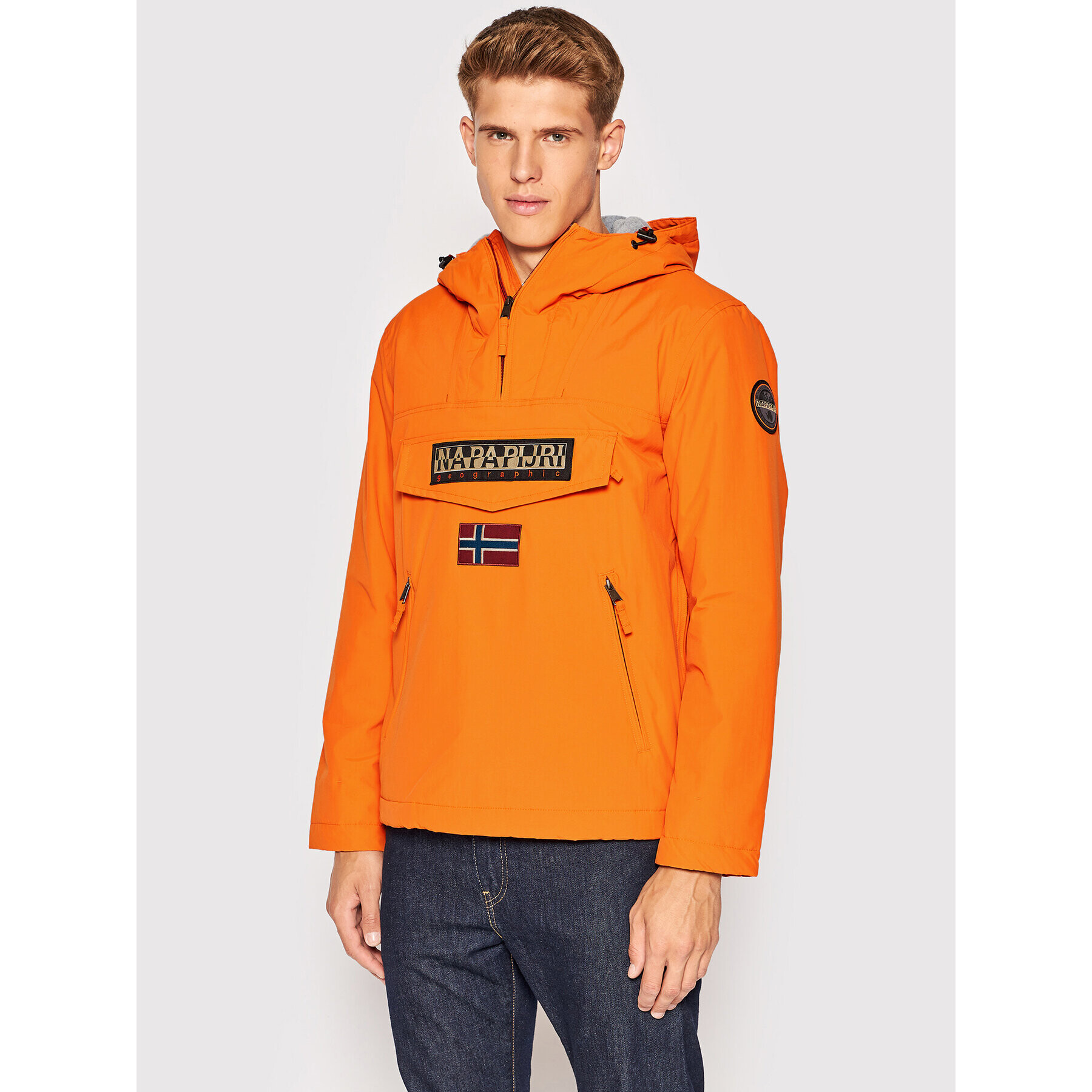 Napapijri Anorak Rainforest Pocket 2 NP0A4GMD Oranžna Regular Fit - Pepit.si