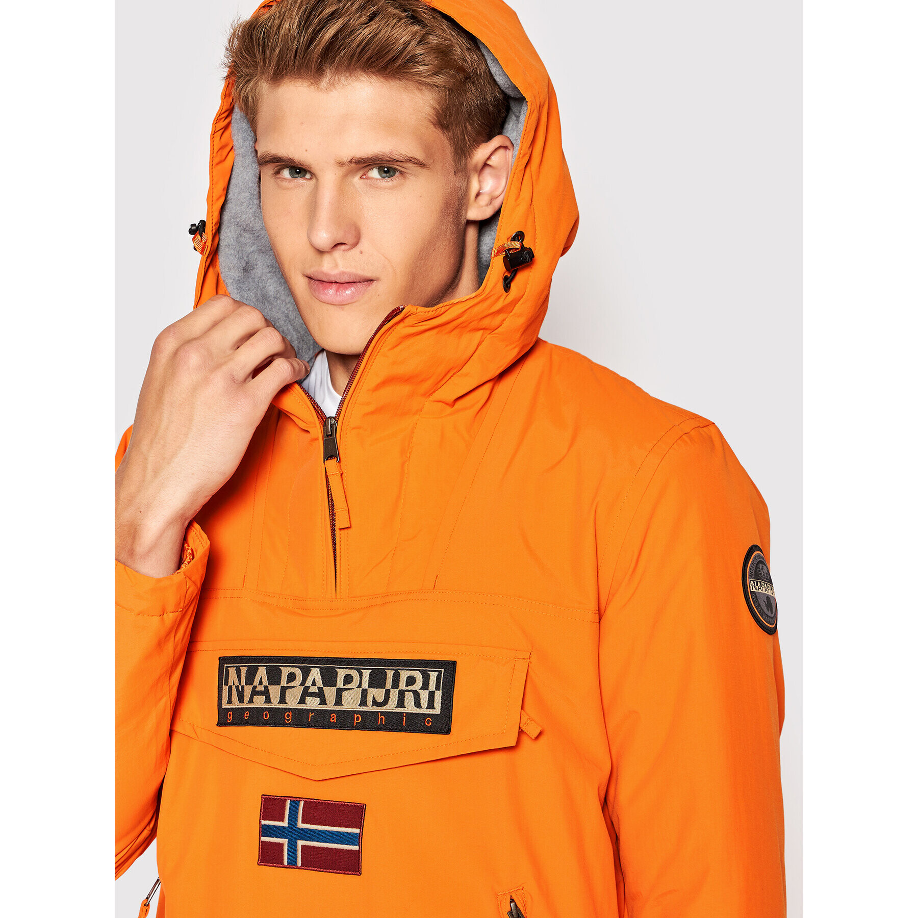 Napapijri Anorak Rainforest Pocket 2 NP0A4GMD Oranžna Regular Fit - Pepit.si