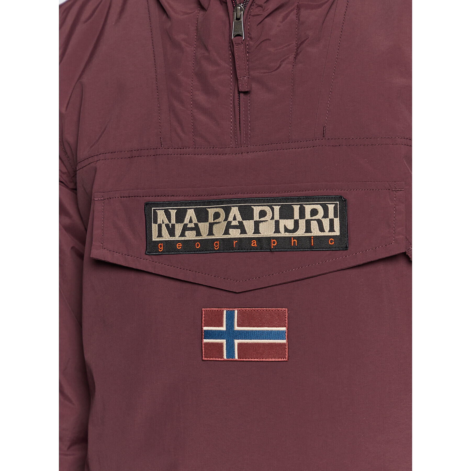 Napapijri Anorak Rainforest Winter 3 NP0A4GMC Bordo rdeča Regular Fit - Pepit.si