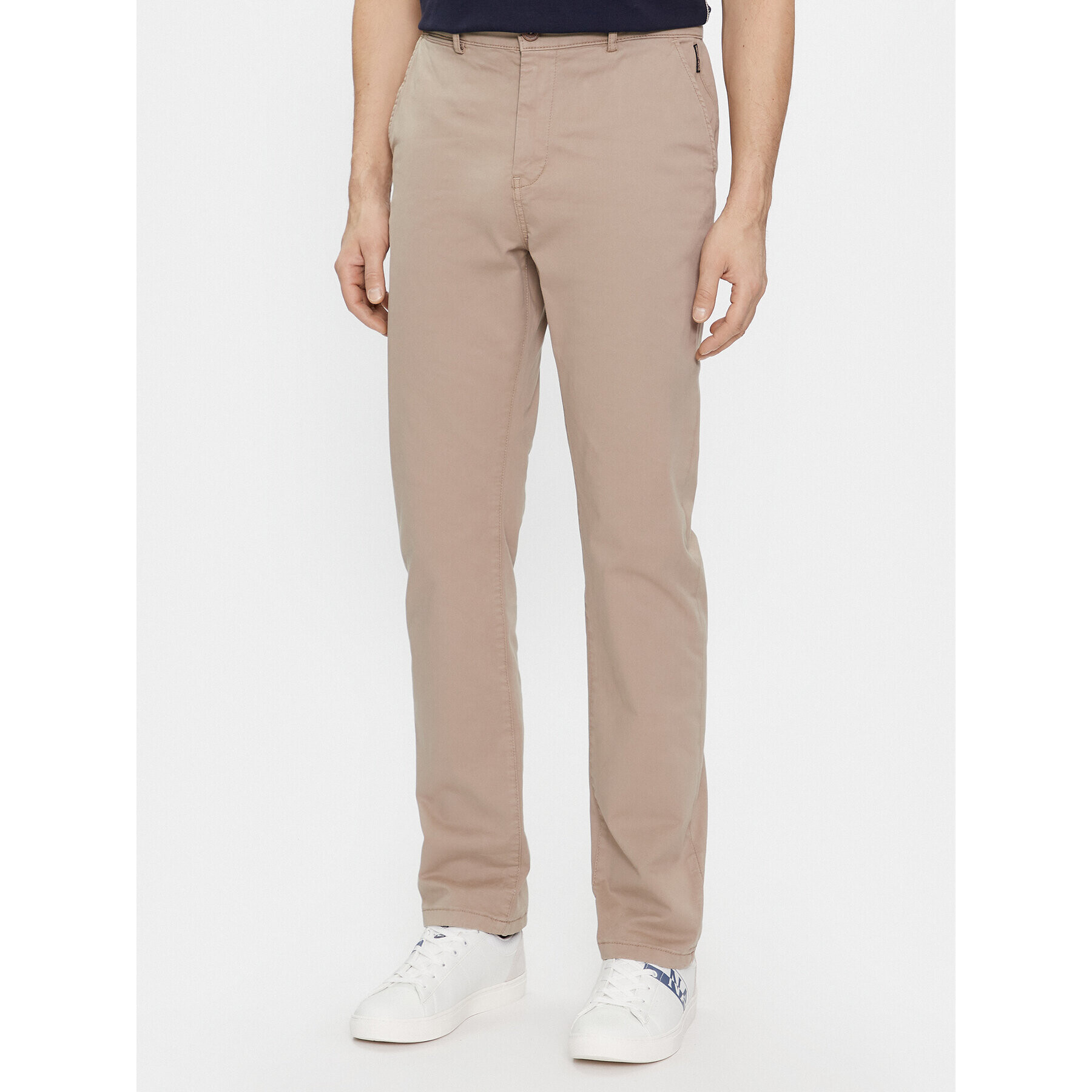 Napapijri Chino hlače Puyo NP0A4H1F Bež Slim Fit - Pepit.si