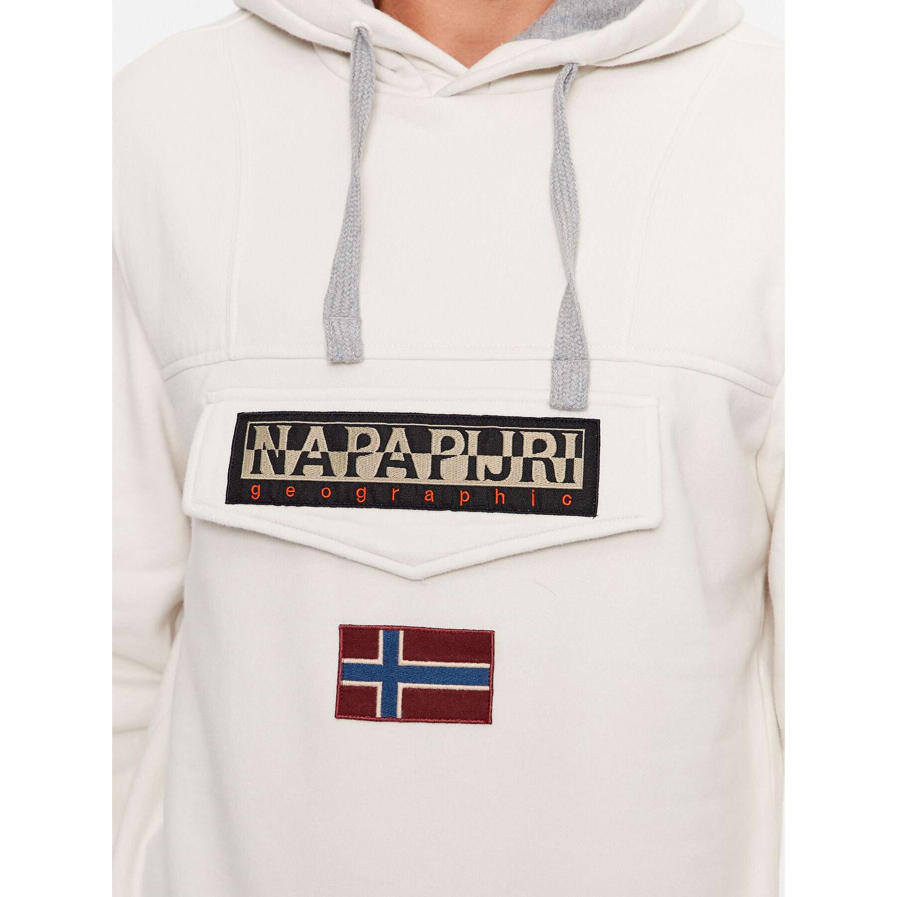 Napapijri Jopa Unisex Burgee Wint2 NP0A4GJD Écru Regular Fit - Pepit.si