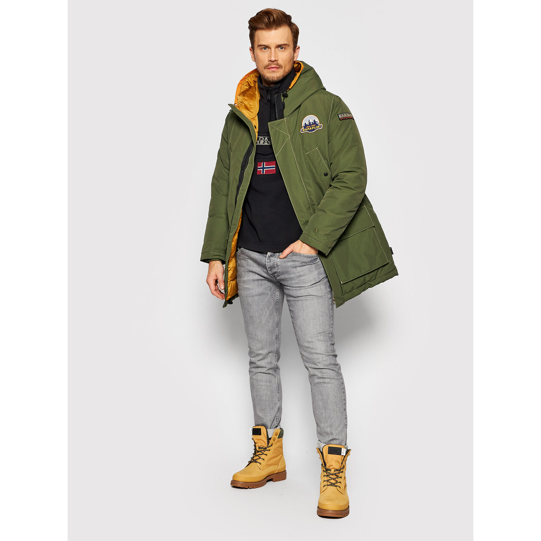 Napapijri Parka Asther NP0A4FLI Zelena Regular Fit - Pepit.si