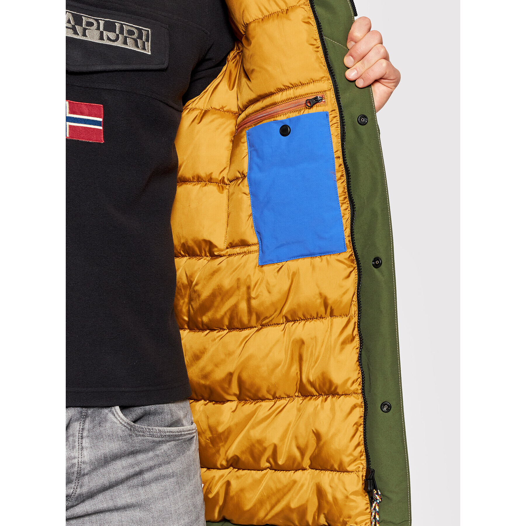 Napapijri Parka Asther NP0A4FLI Zelena Regular Fit - Pepit.si