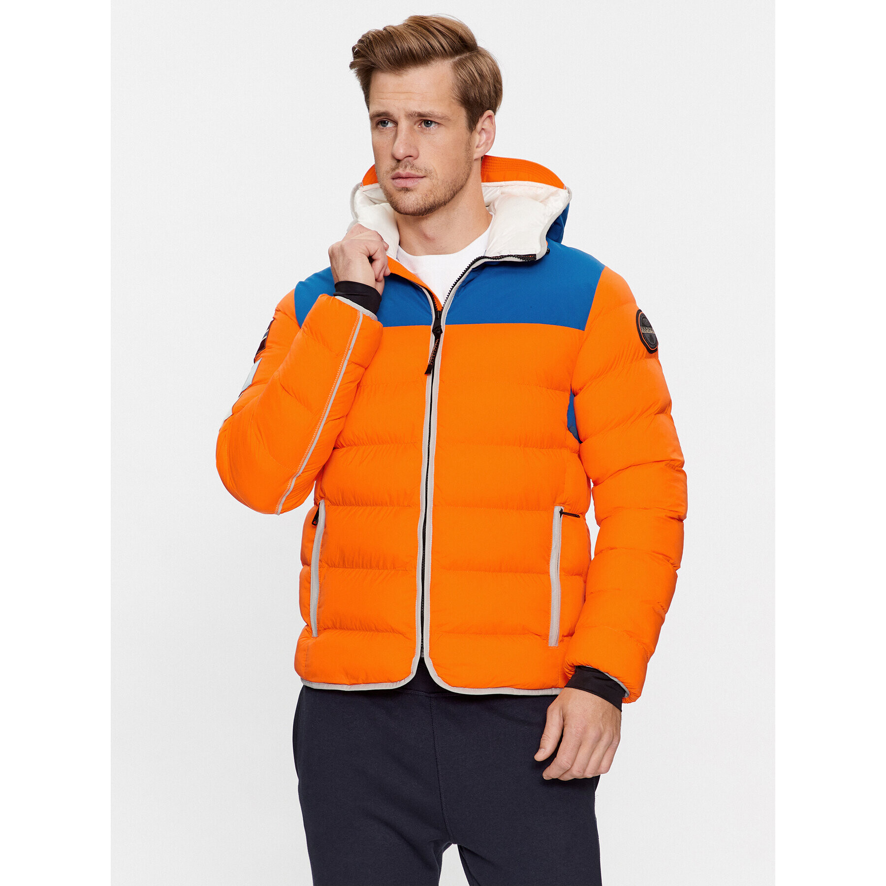 Napapijri Puhovka A-Shacketon NP0A4HEMA001 Oranžna Regular Fit - Pepit.si