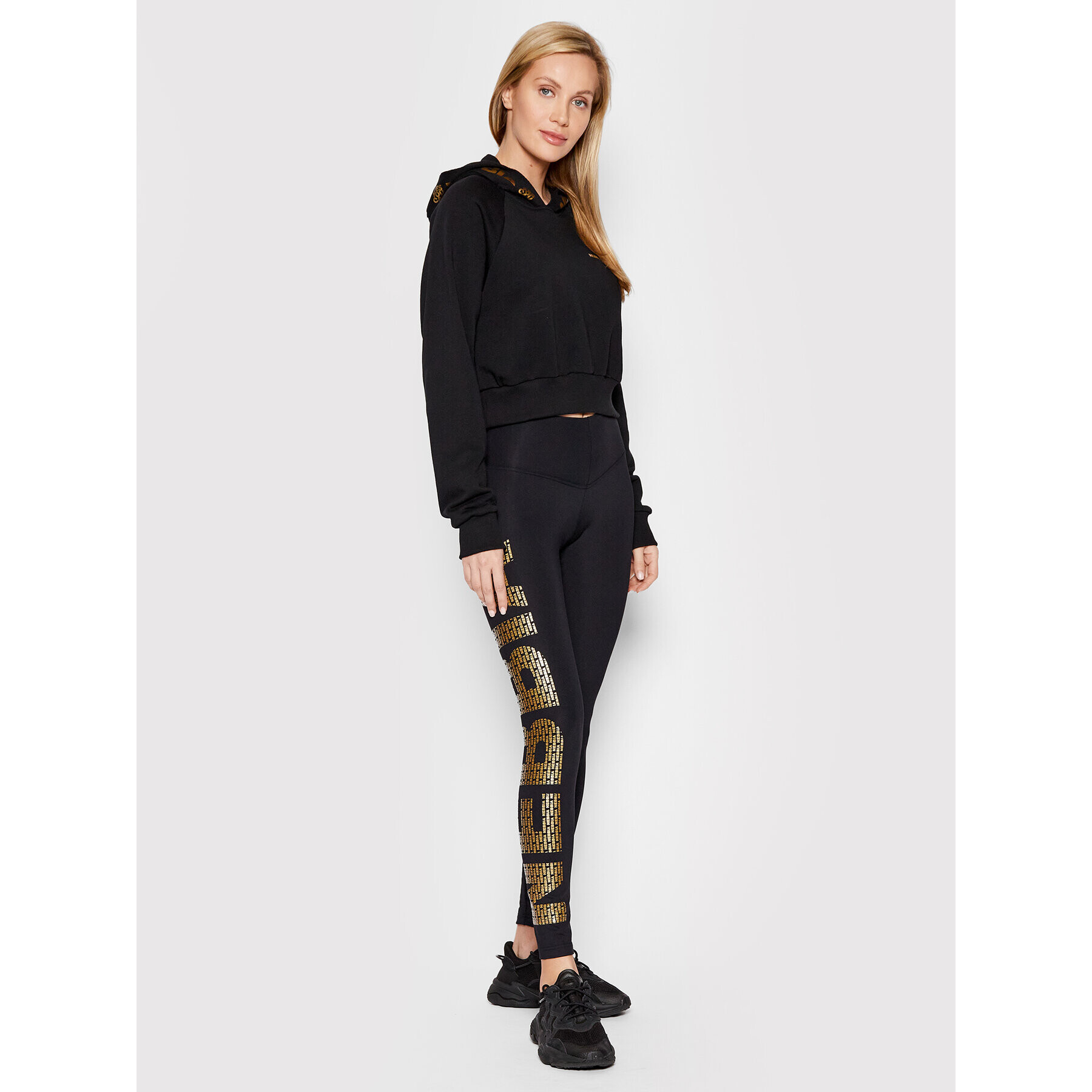 NEBBIA Pajkice Gold Print 827 Črna Slim Fit - Pepit.si