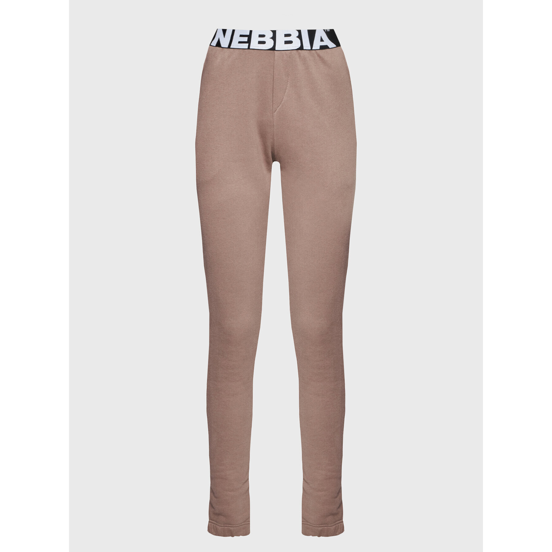 NEBBIA Spodnji del trenirke Iconic 408 Rjava Relaxed Fit - Pepit.si