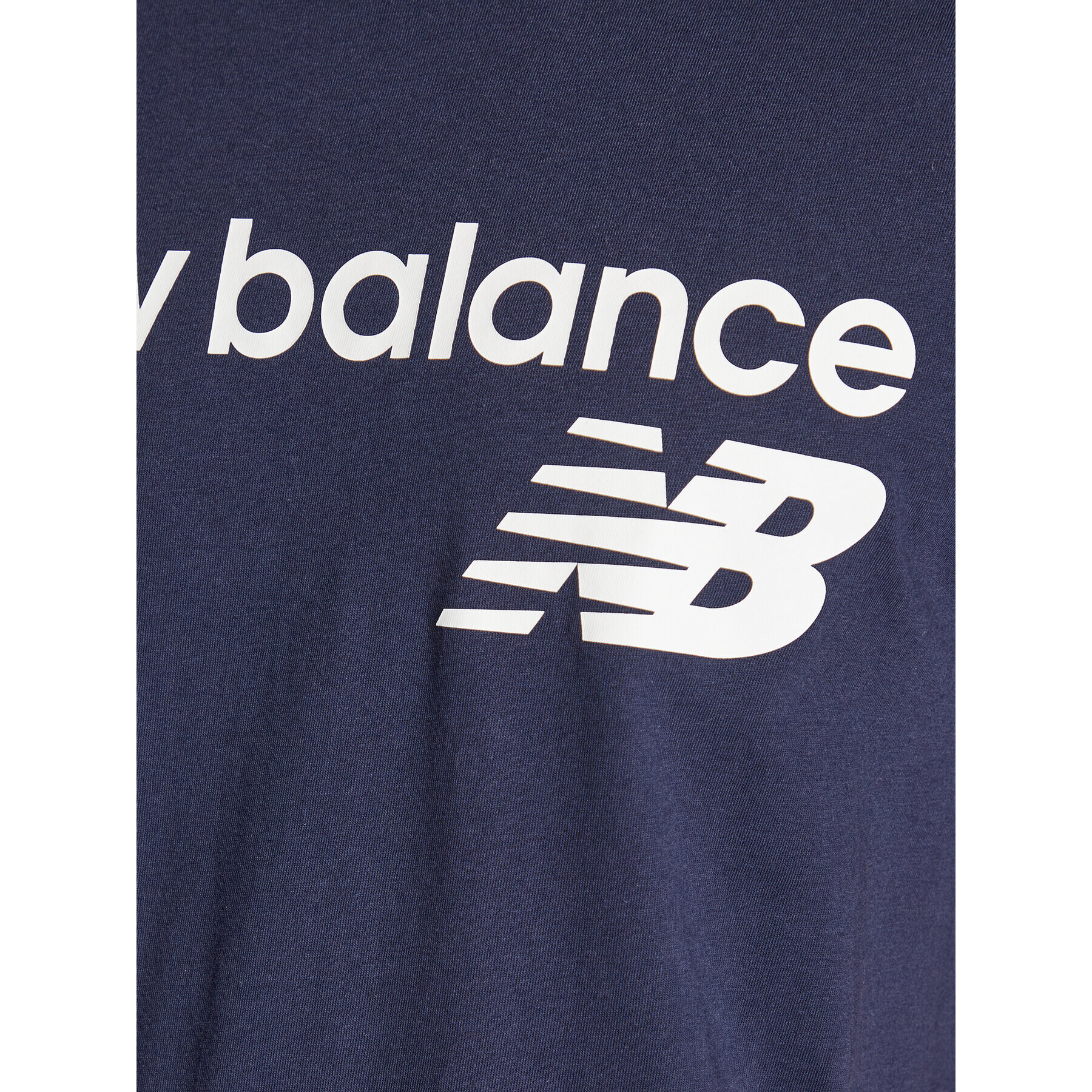 New Balance Majica Classic Core Logo MT03905 Mornarsko modra Athletic Fit - Pepit.si