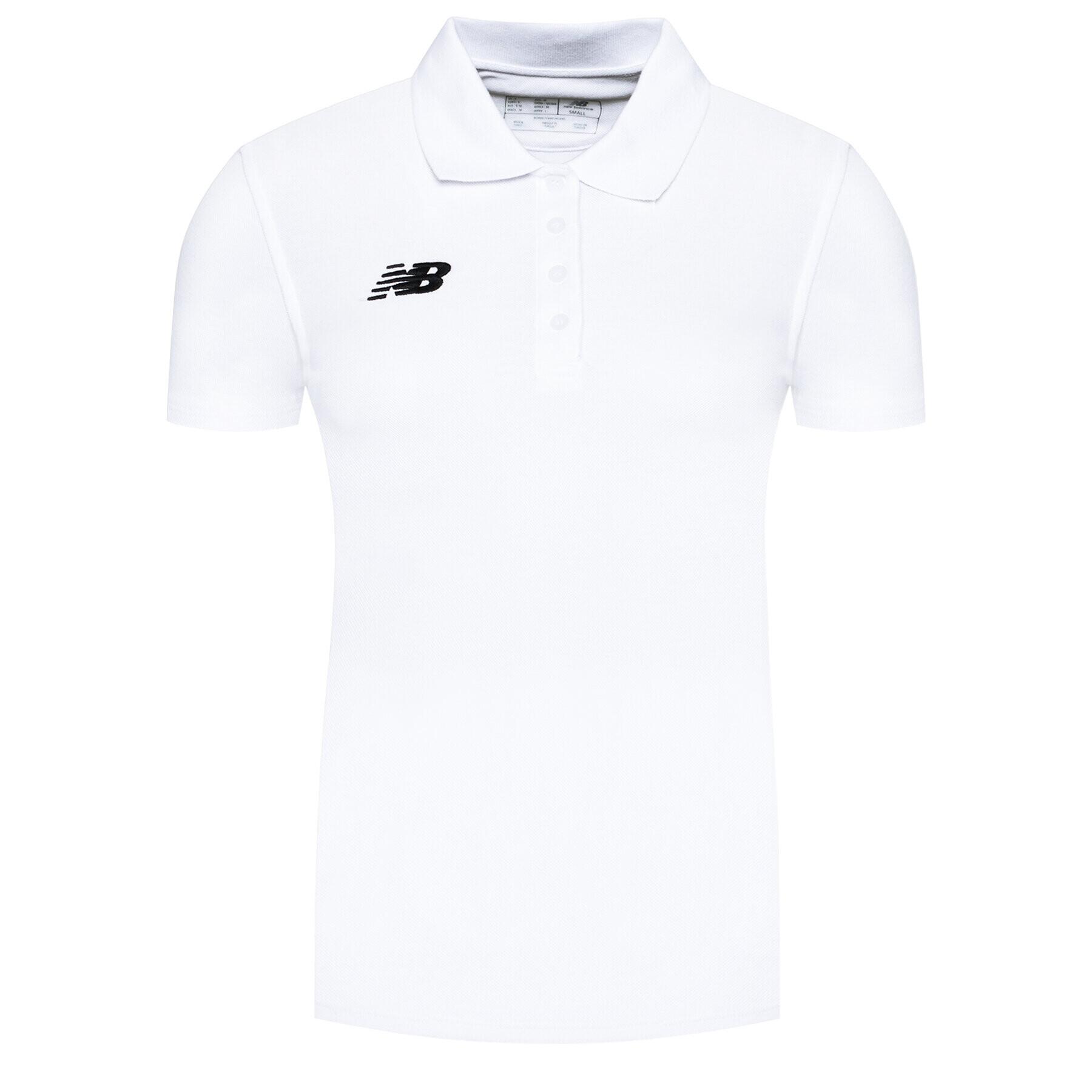 New Balance Polo majica WT71060 Bela Slim Fit - Pepit.si