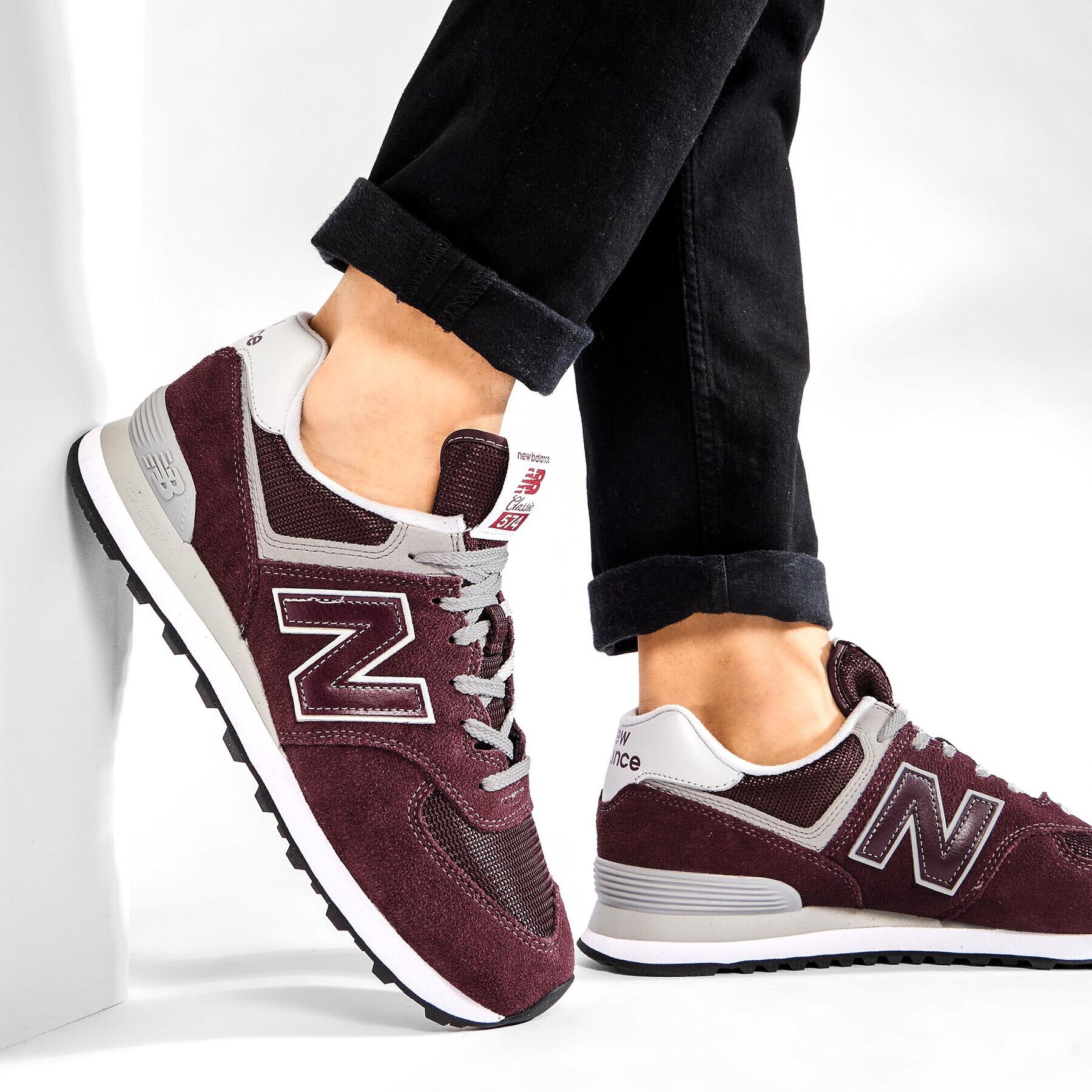 New Balance Superge ML574EGB Bordo rdeča - Pepit.si