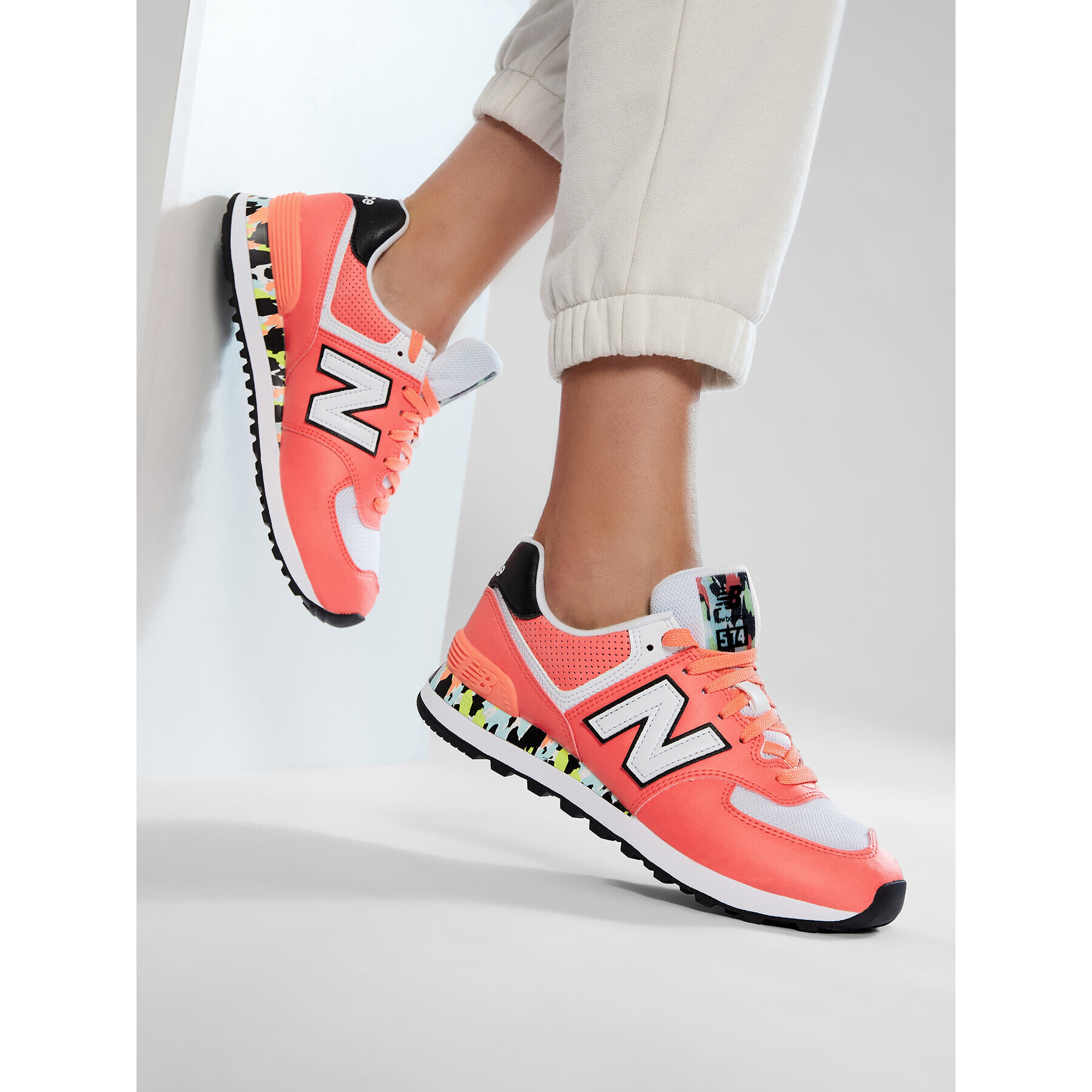 New Balance Superge WL574CU2 Oranžna - Pepit.si