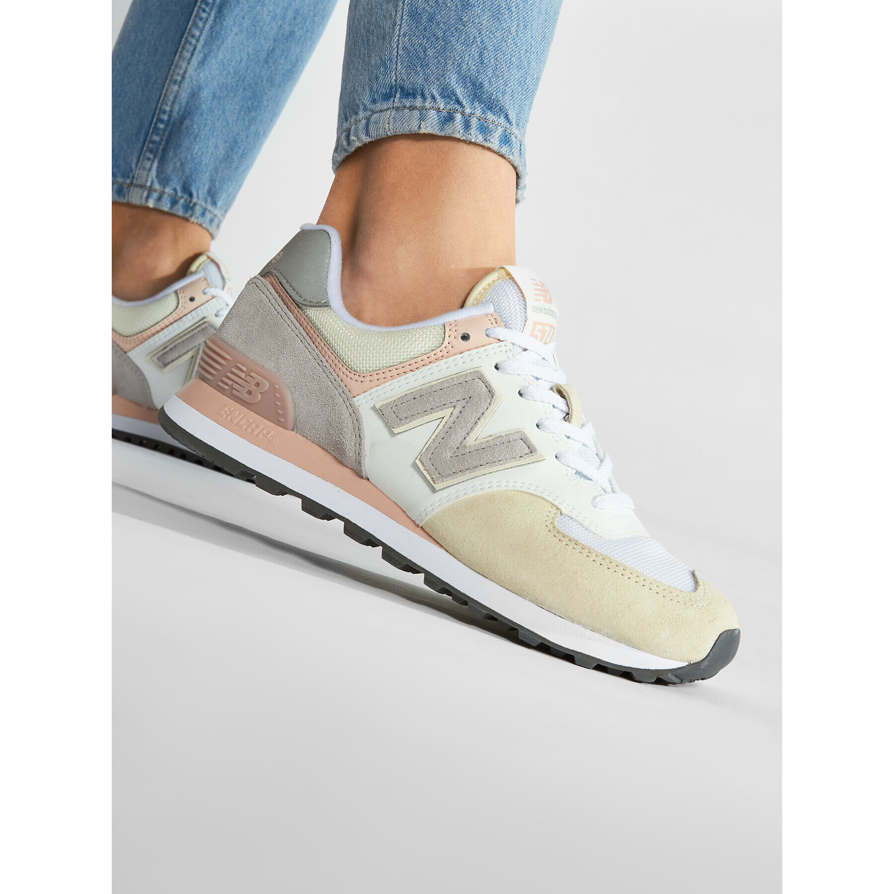 New Balance Superge WL574RU2 Bež - Pepit.si