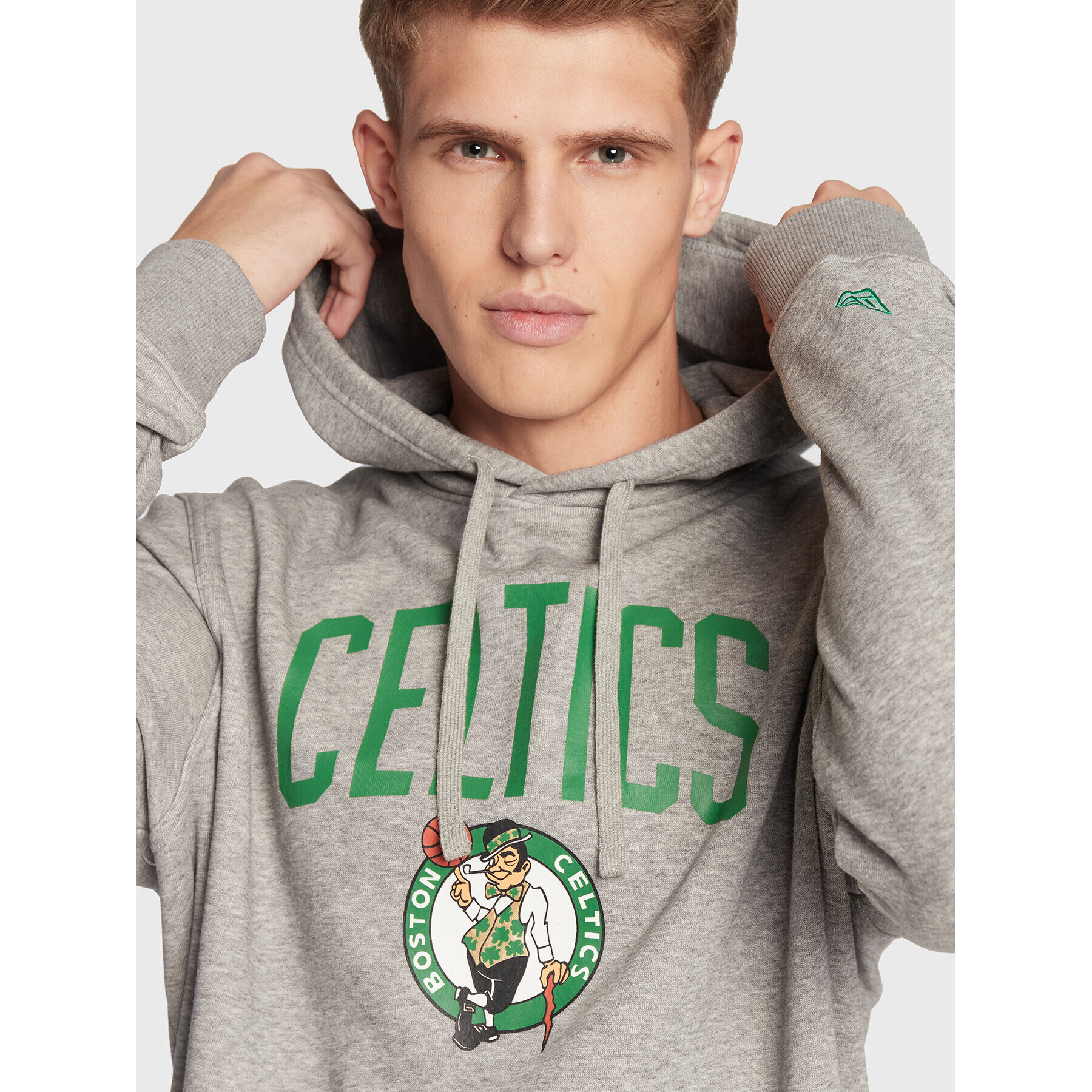 New Era Jopa Boston Celtics Team Logo 11546182 Siva Regular Fit - Pepit.si