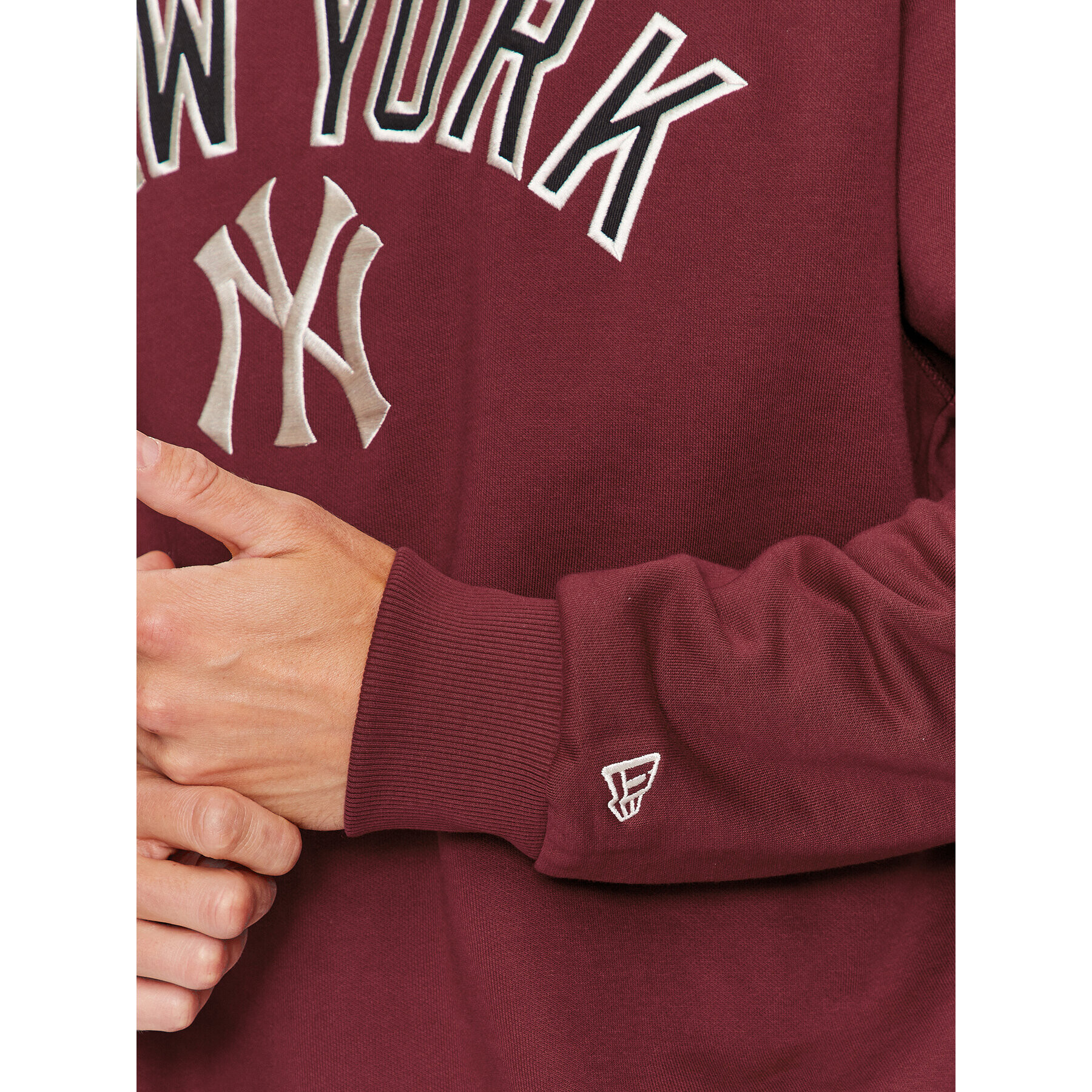 New Era Jopa Large Logo New York Yankess 60416328 Bordo rdeča Regular Fit - Pepit.si