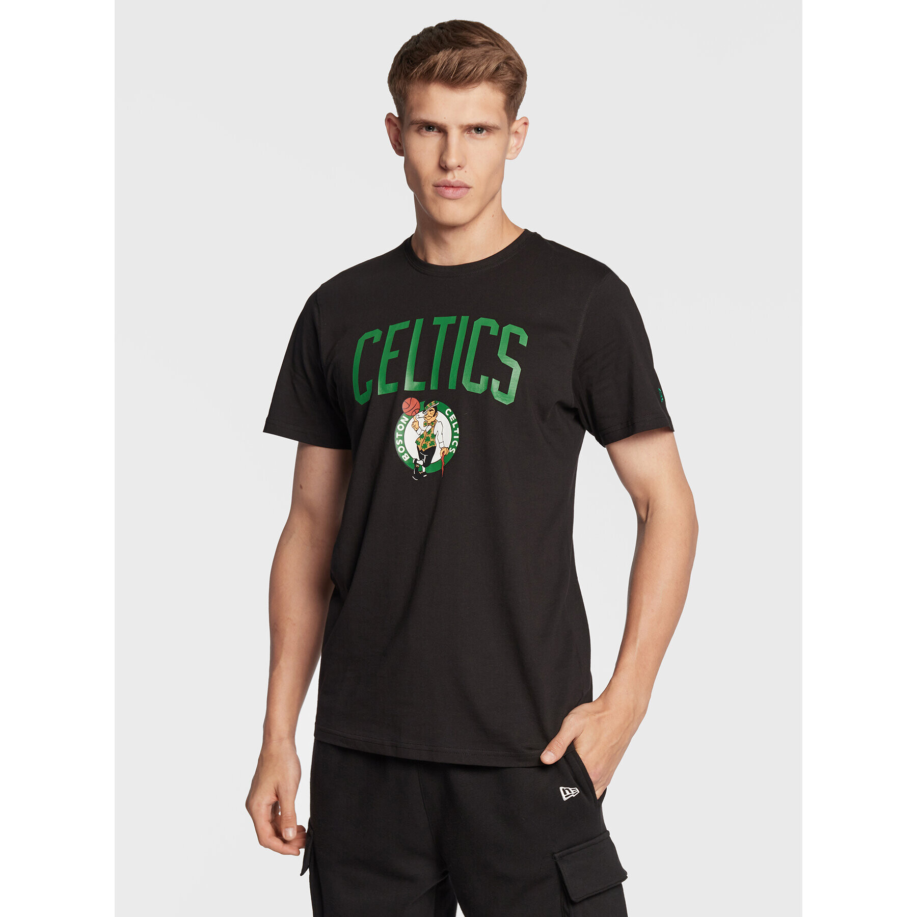 New Era Majica Boston Celtics Team Logo 11546157 Črna Regular Fit - Pepit.si