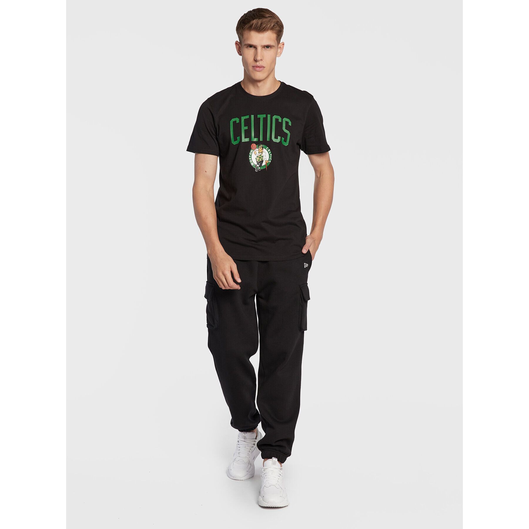 New Era Majica Boston Celtics Team Logo 11546157 Črna Regular Fit - Pepit.si