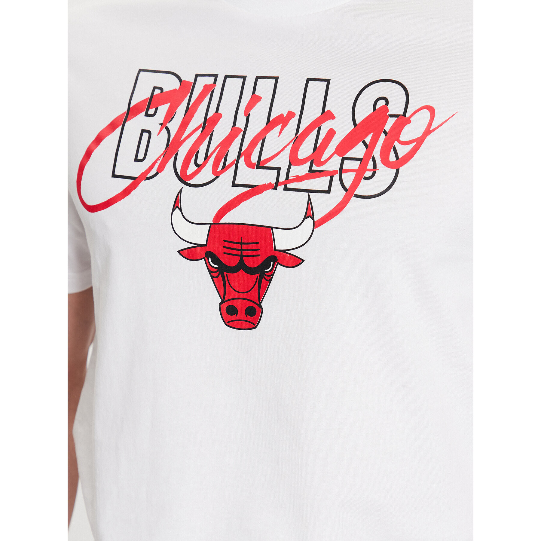 New Era Majica Chicago Bulls 60332184 Bela Regular Fit - Pepit.si