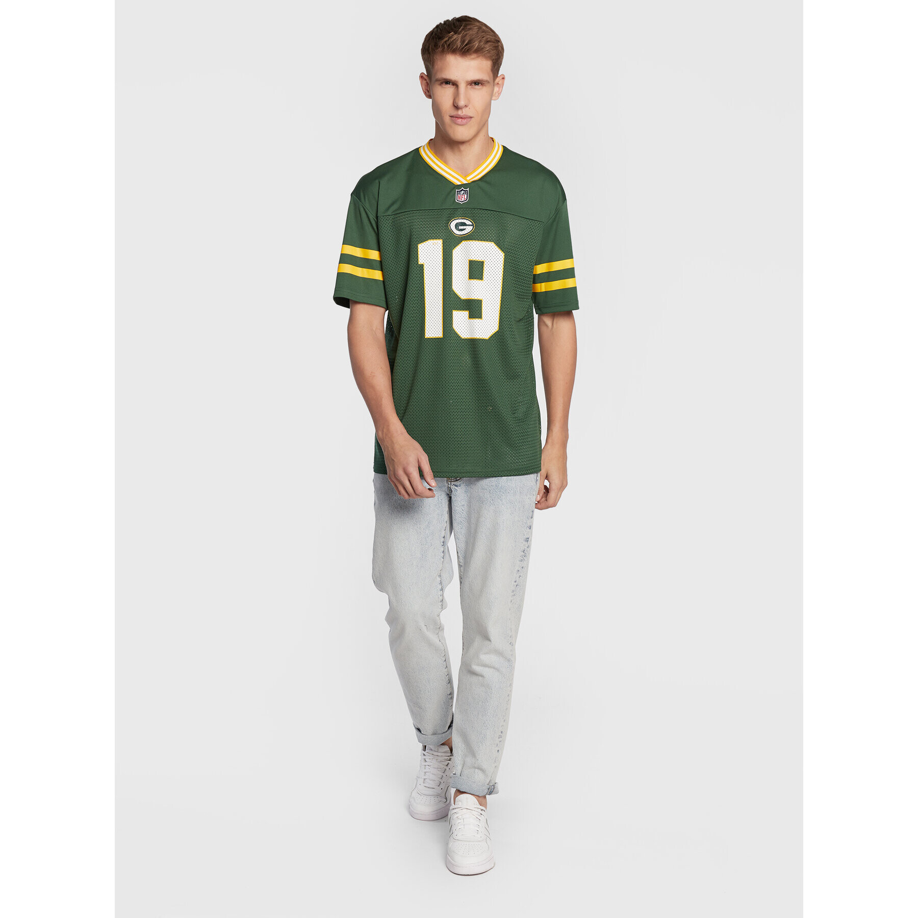 New Era Majica Green Bay Packes 12572540 Zelena Oversize - Pepit.si