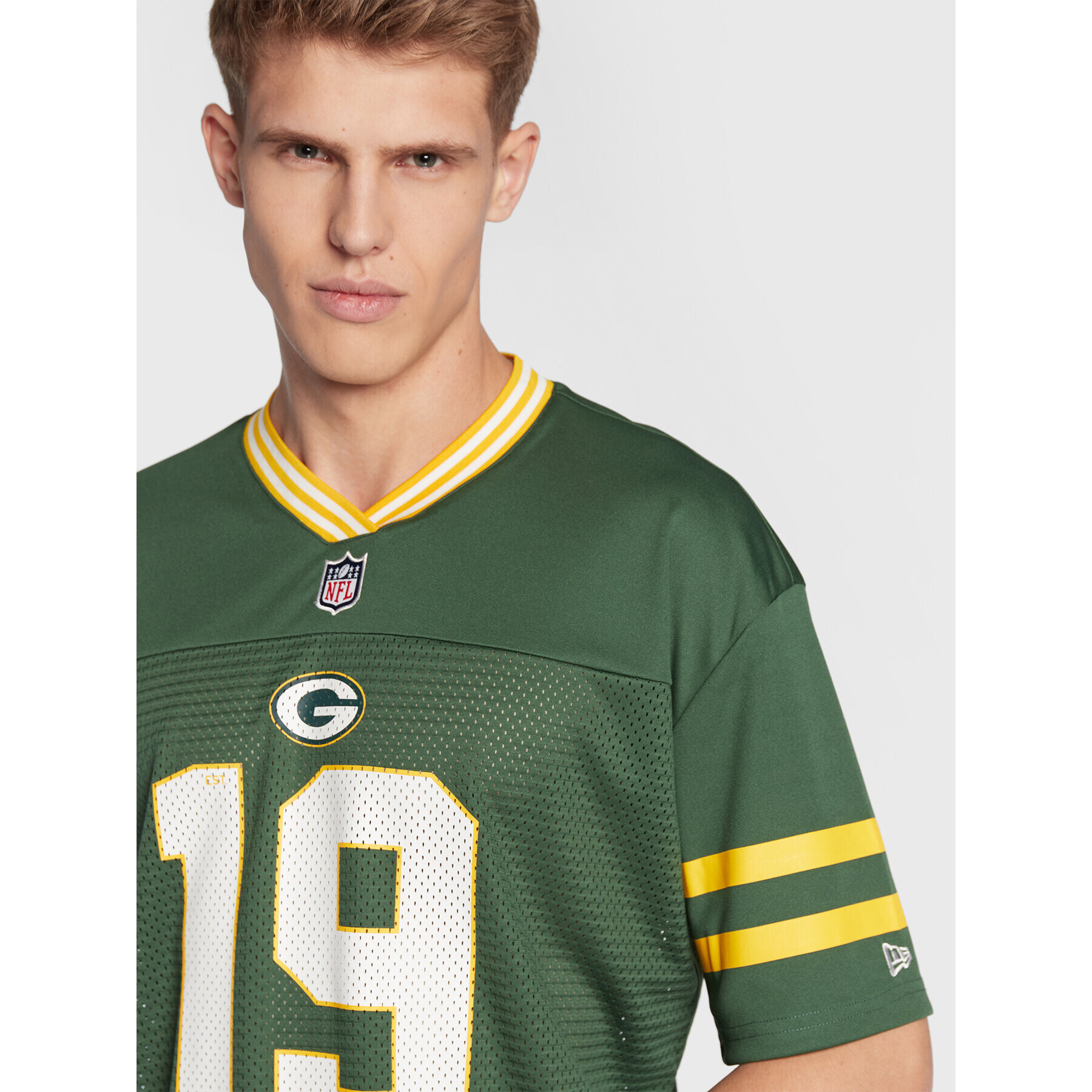 New Era Majica Green Bay Packes 12572540 Zelena Oversize - Pepit.si