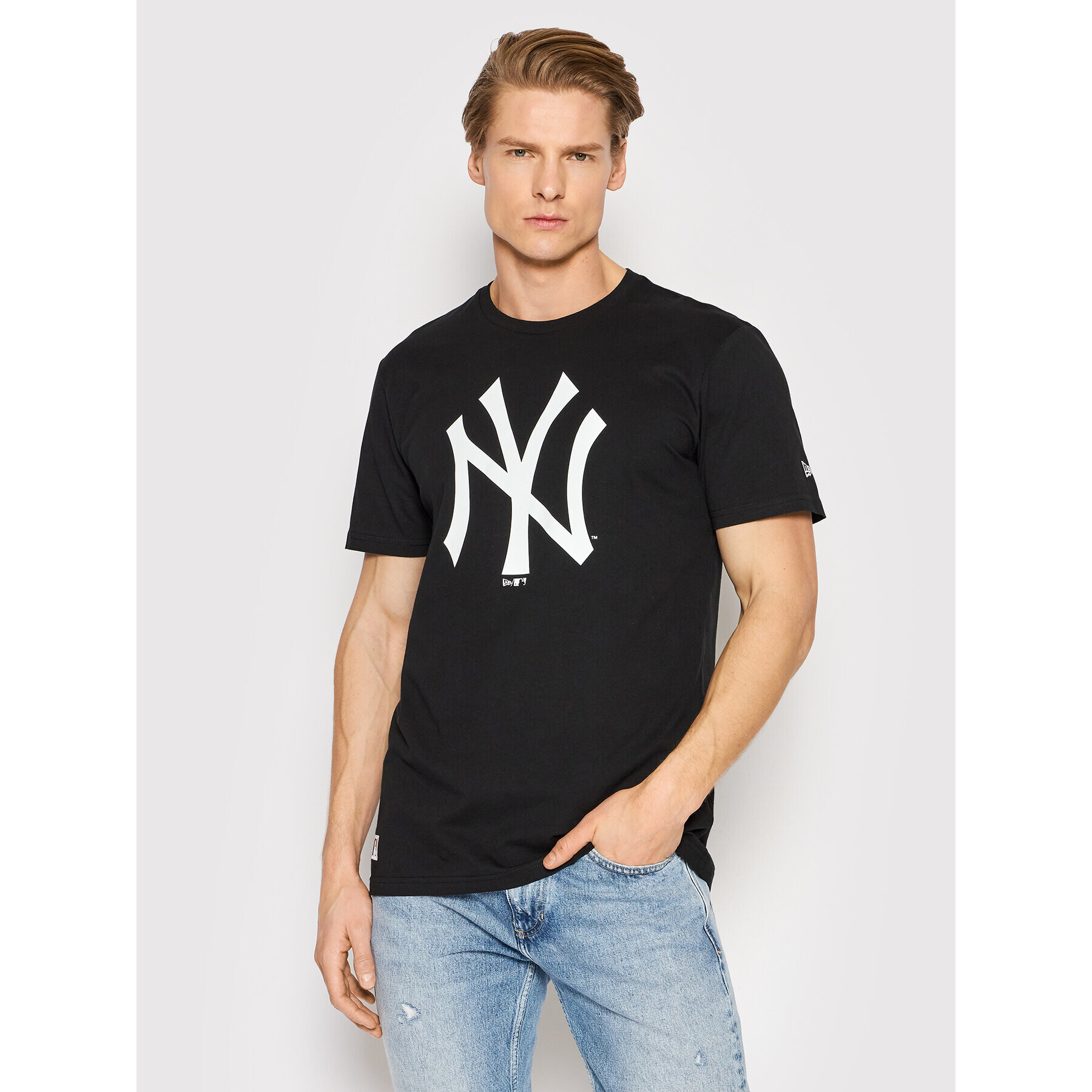 New Era Majica New York Yankees MLB Team Logo 11863697 Črna Regular Fit - Pepit.si