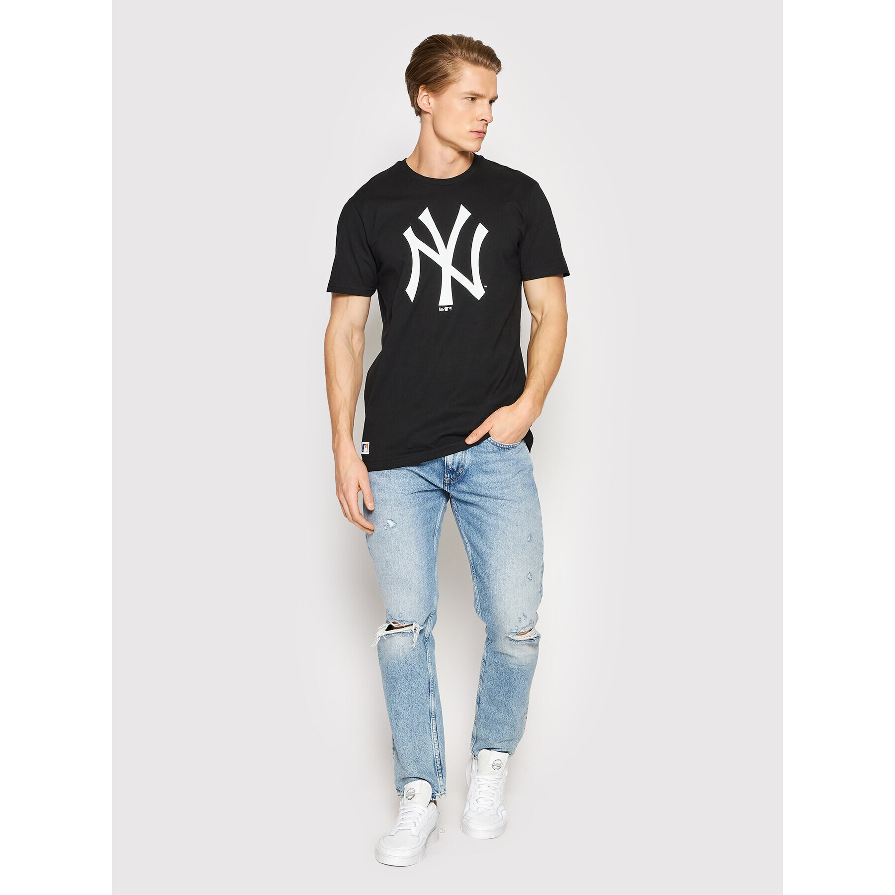 New Era Majica New York Yankees MLB Team Logo 11863697 Črna Regular Fit - Pepit.si