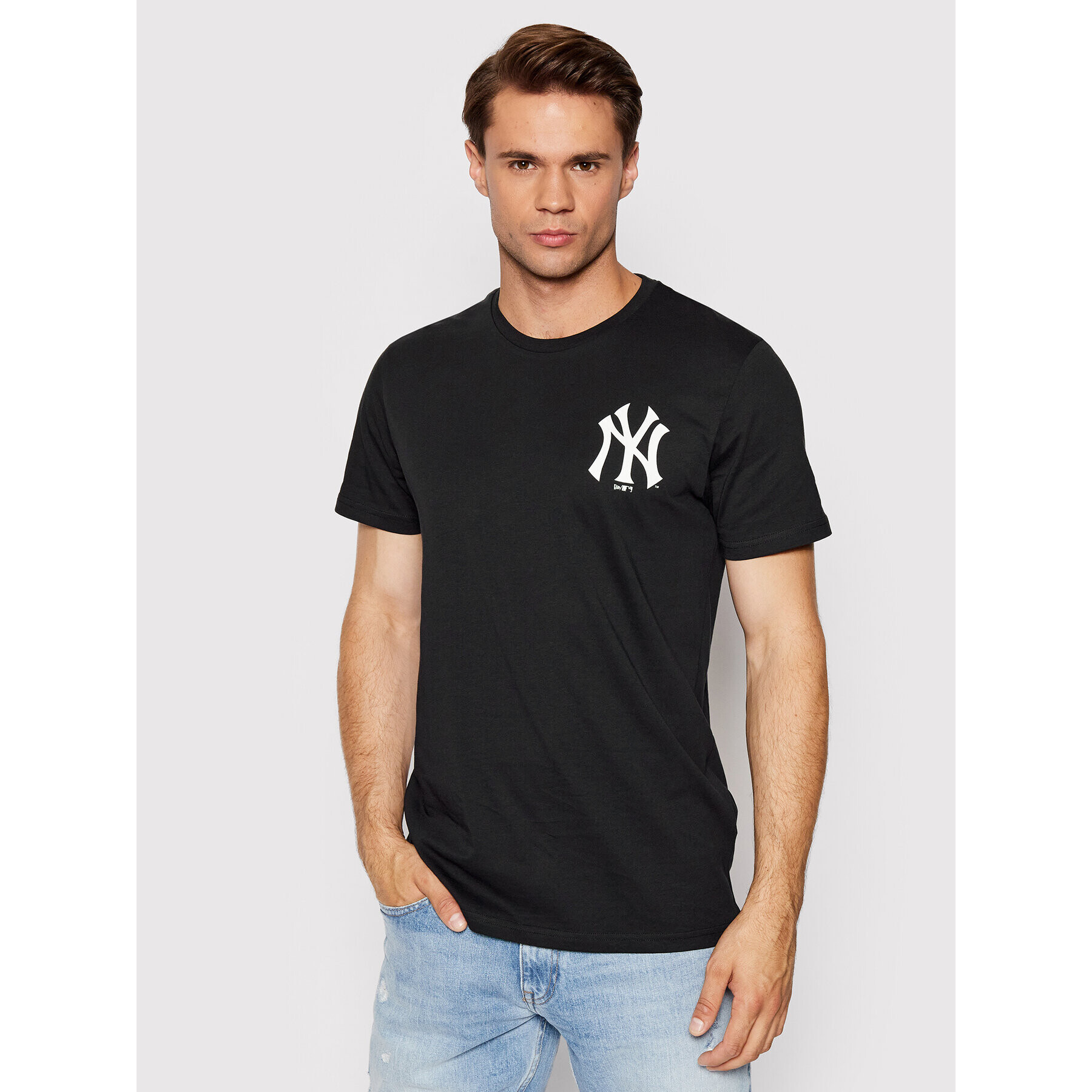 New Era Majica New York Yankees Stadium Food 13083924 Mornarsko modra Regular Fit - Pepit.si