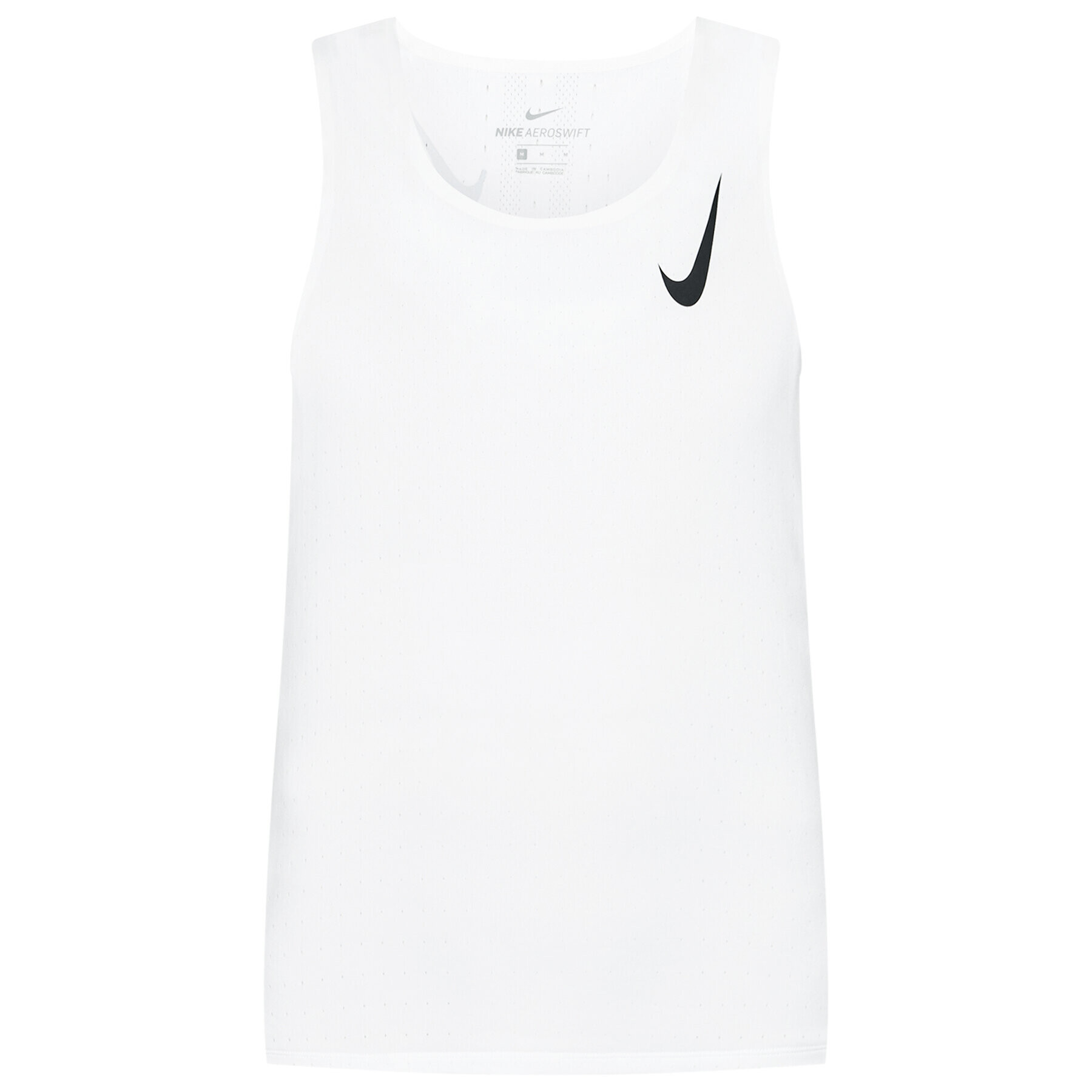 Nike Športna majica Aeroswift Singlet CJ7835 Bela Slim Fit - Pepit.si