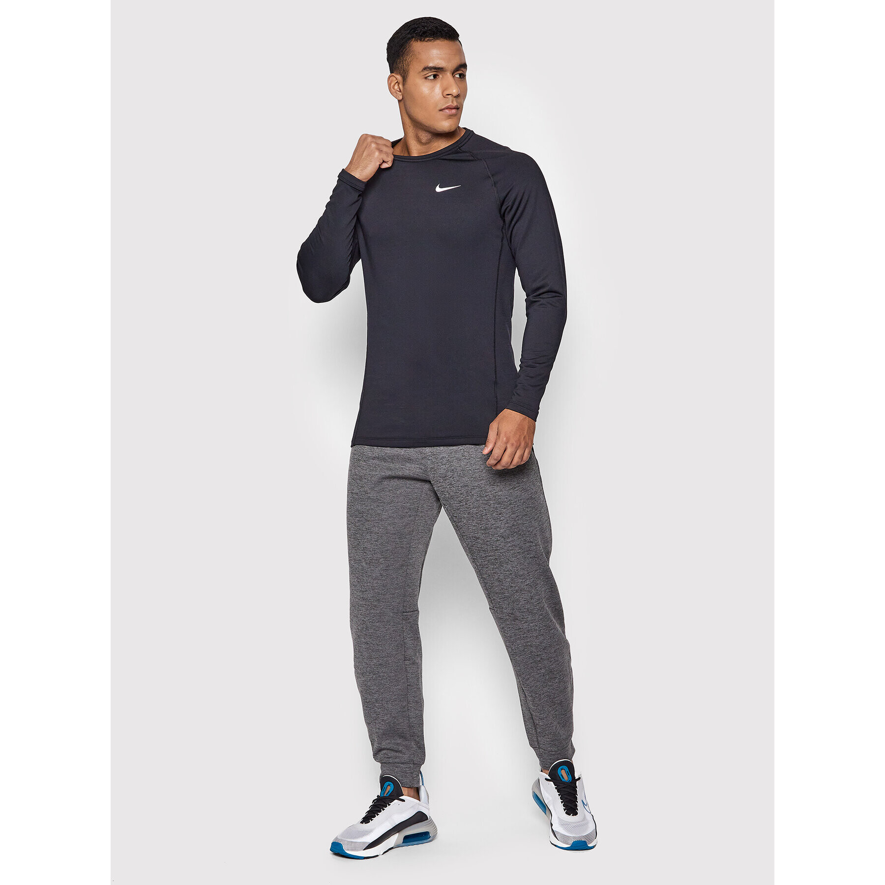 Nike Športna majica Pro Warm CU6740 Črna Slim Fit - Pepit.si