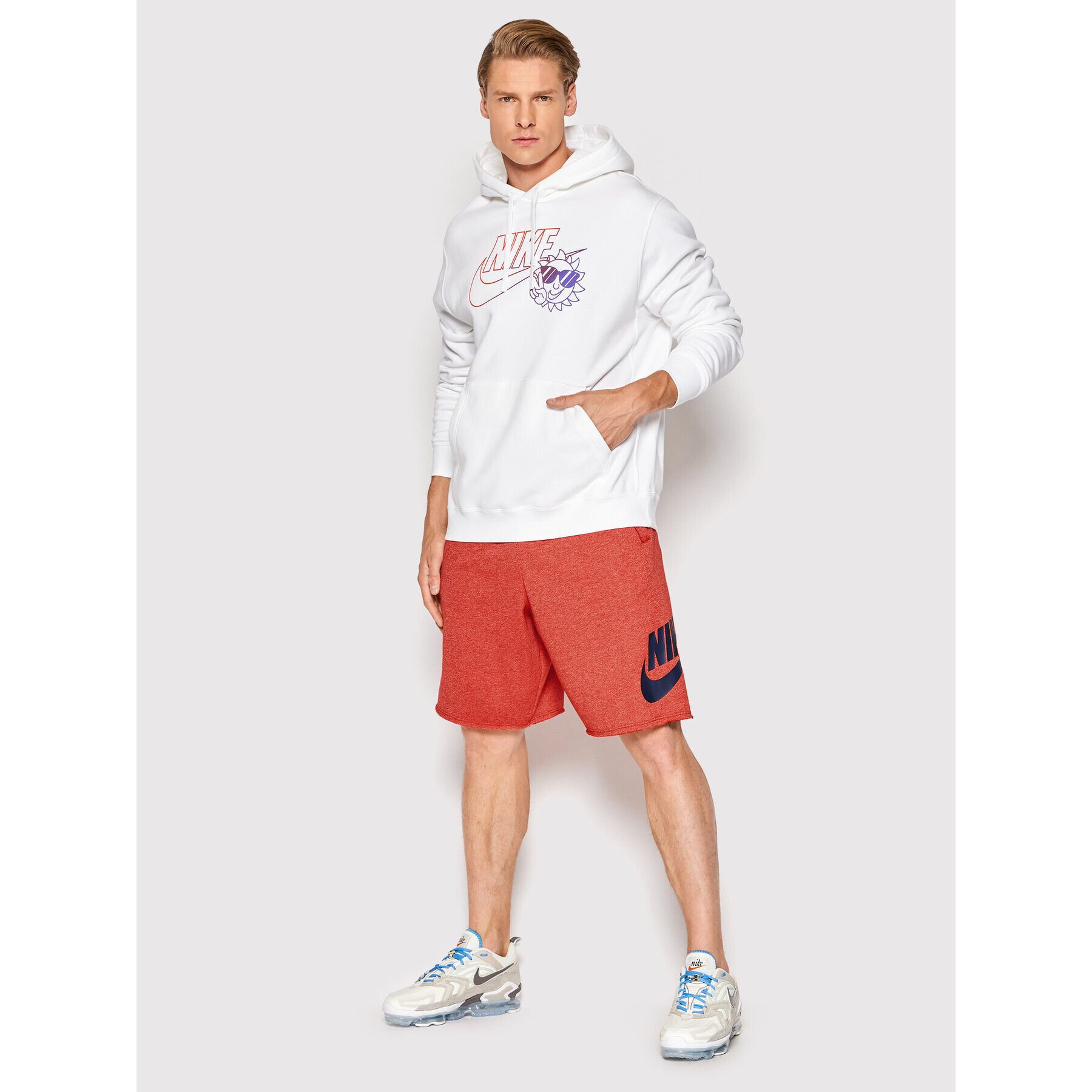 Nike Športne kratke hlače Sport Essentials DM6817 Rdeča Loose Fit - Pepit.si