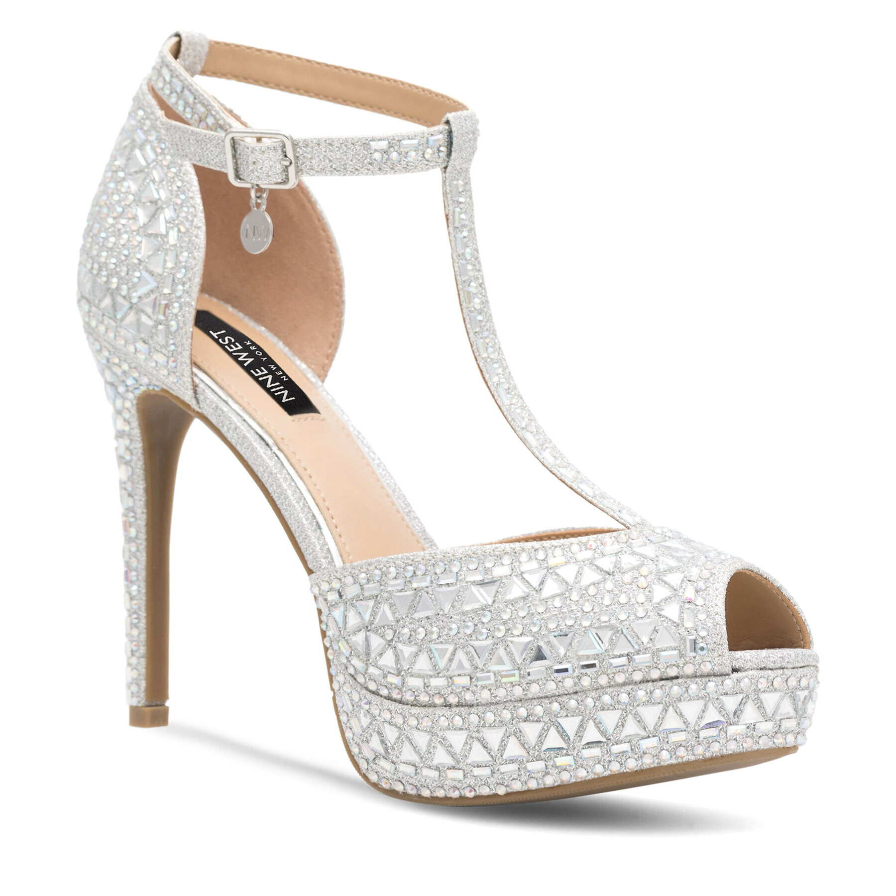 Nine West Sandali NISA SY015-1NW Srebrna - Pepit.si