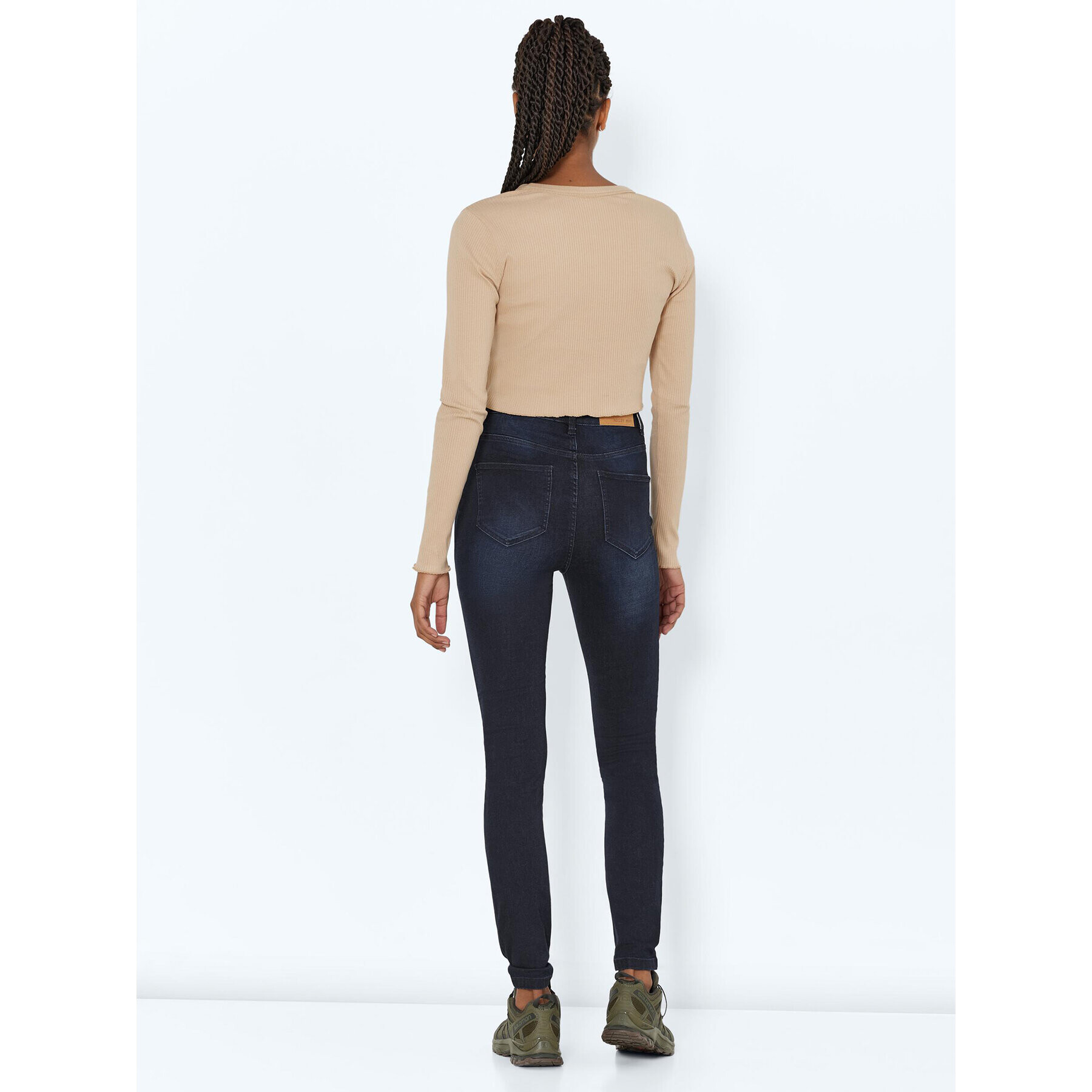 Noisy May Jeans hlače Callie 27021546 Mornarsko modra Skinny Fit - Pepit.si