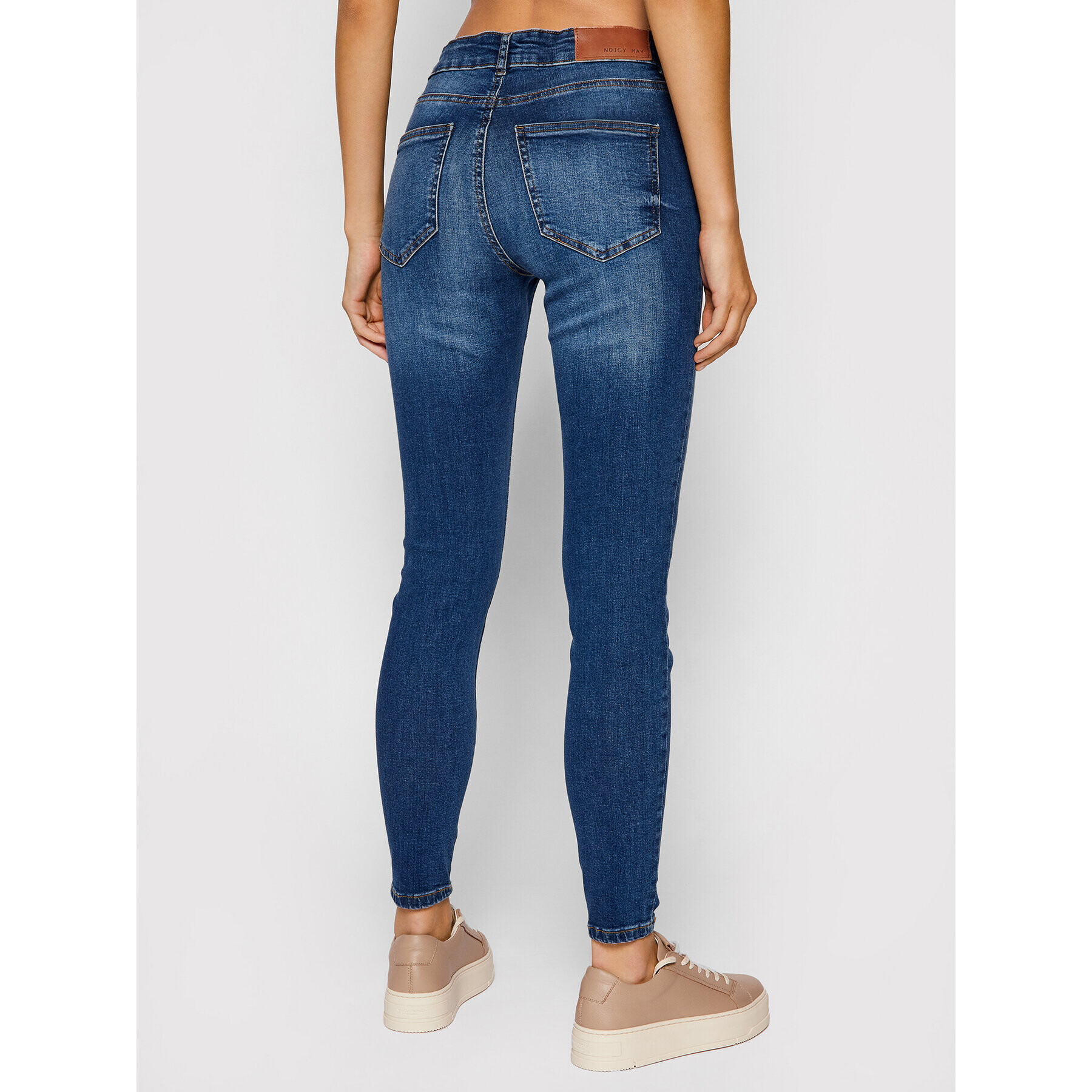 Noisy May Jeans hlače Lucy 27016460 Mornarsko modra Skinny Fit - Pepit.si