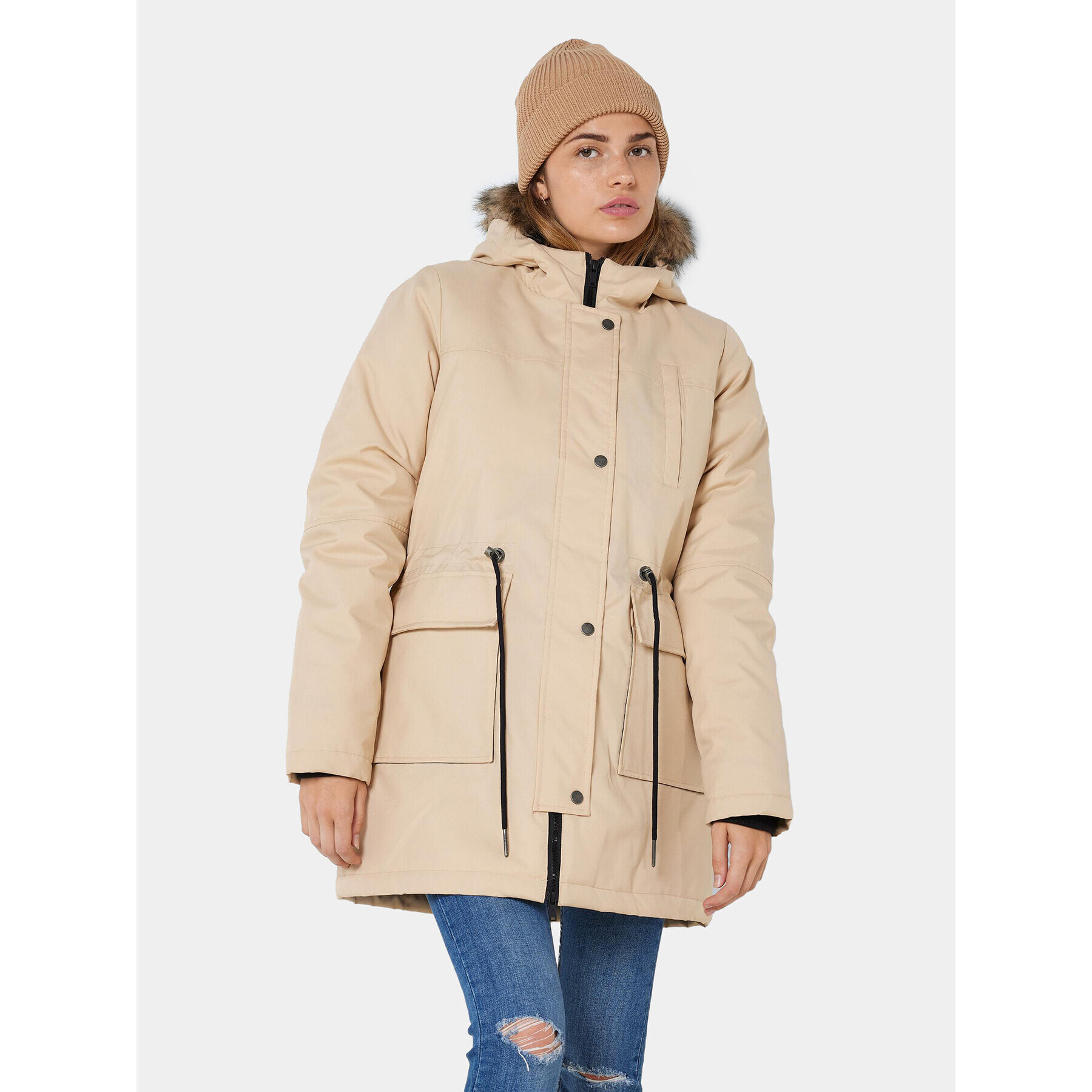 Noisy May Parka Molly 27019265 Bež Regular Fit - Pepit.si