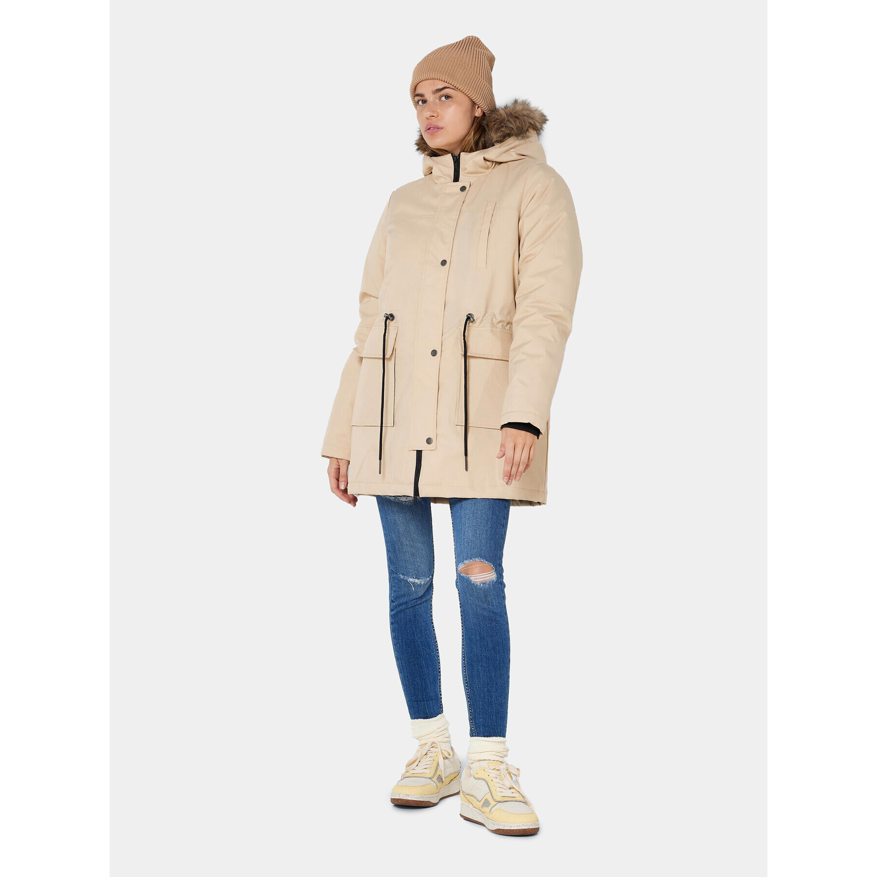 Noisy May Parka Molly 27019265 Bež Regular Fit - Pepit.si